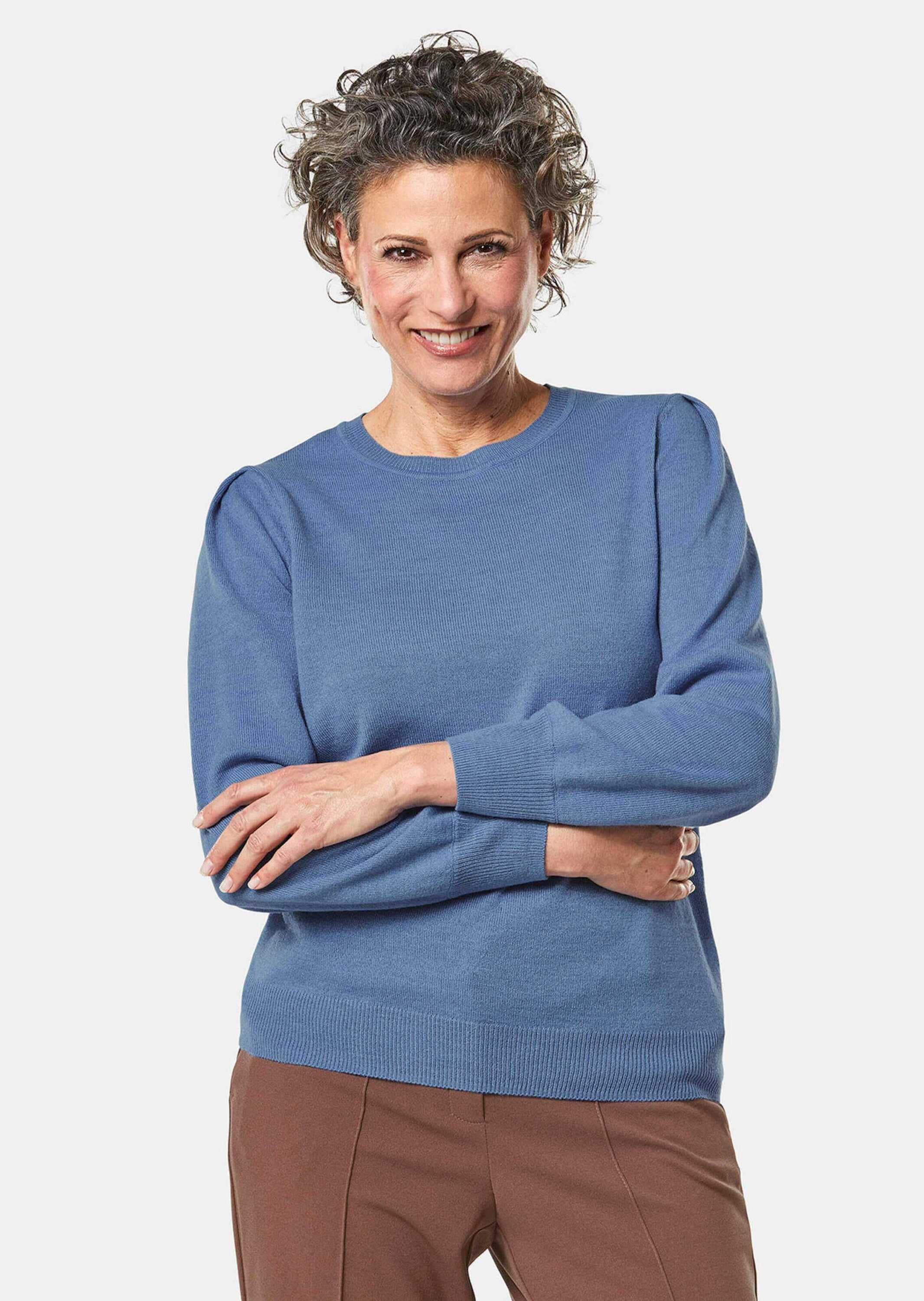 GOLDNER Strickpullover »Strickpullover Weicher Strickpullover mit modernen Ballonärmeln«