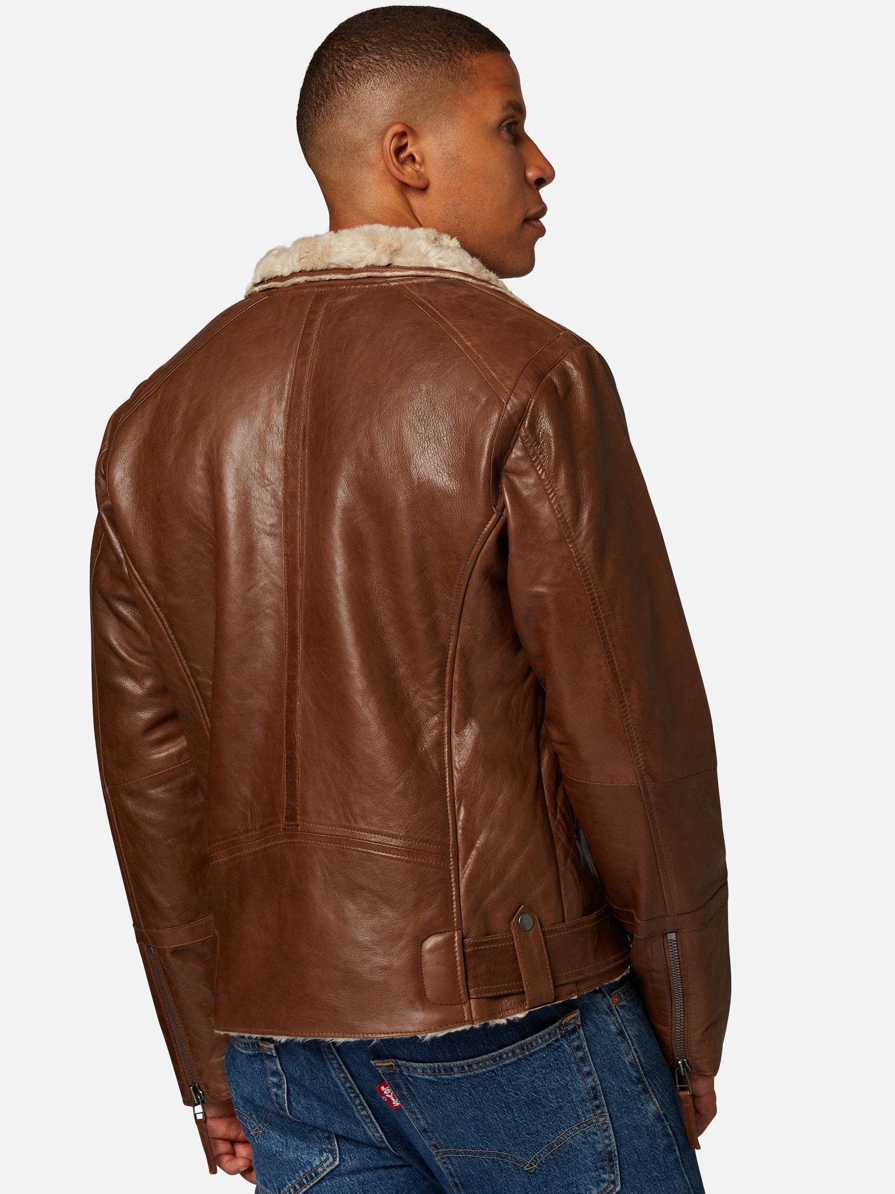 RICANO Bikerjacke »Lederjacke Harlem« Handgefertigt aus echtem Leder