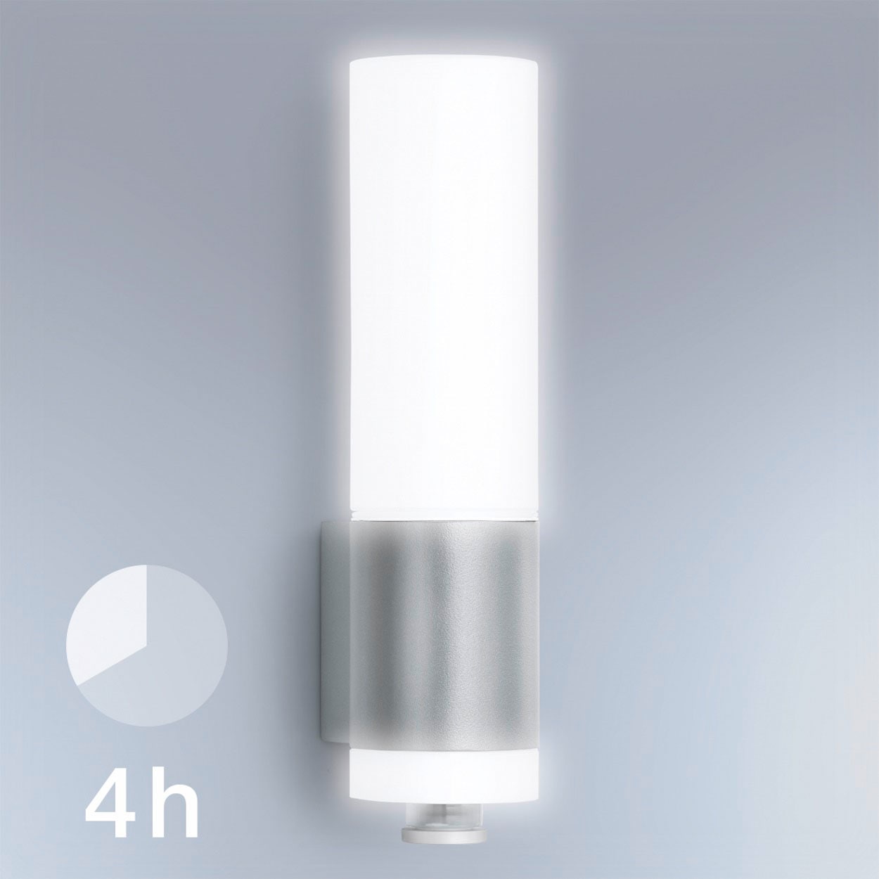 S«, 260 LED-Leuchtmittel, + steinel flammig-flammig, Warmweiß, 240° »L Opalglas,Edelstahl BAUR 1 Außen-Wandleuchte | Bewegungsmelder,