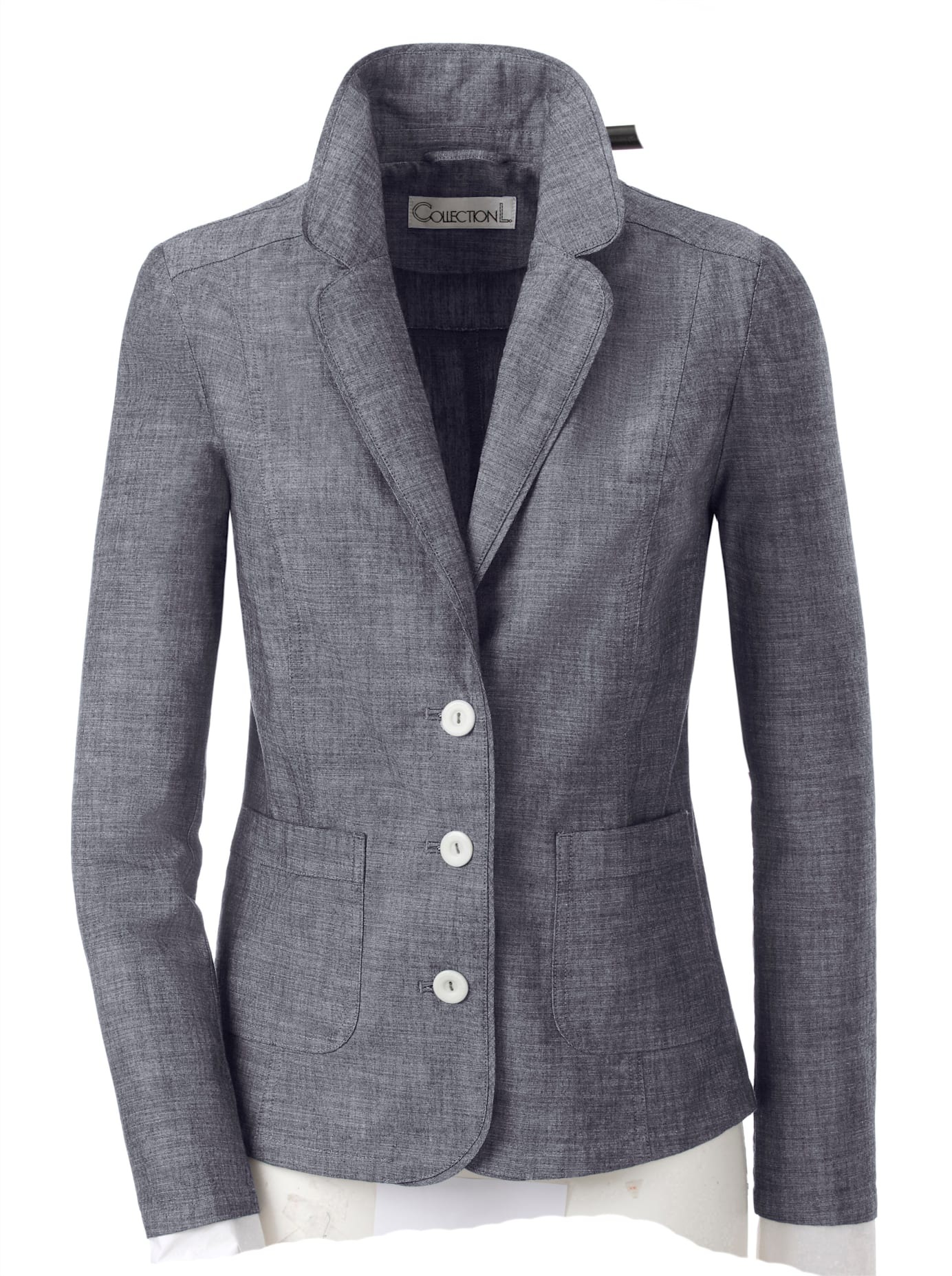 Jackenblazer INSPIRATIONEN "Blazer", Damen, Gr. 40, blau (marine), 100% Baumwolle, Blazer, Topseller 2