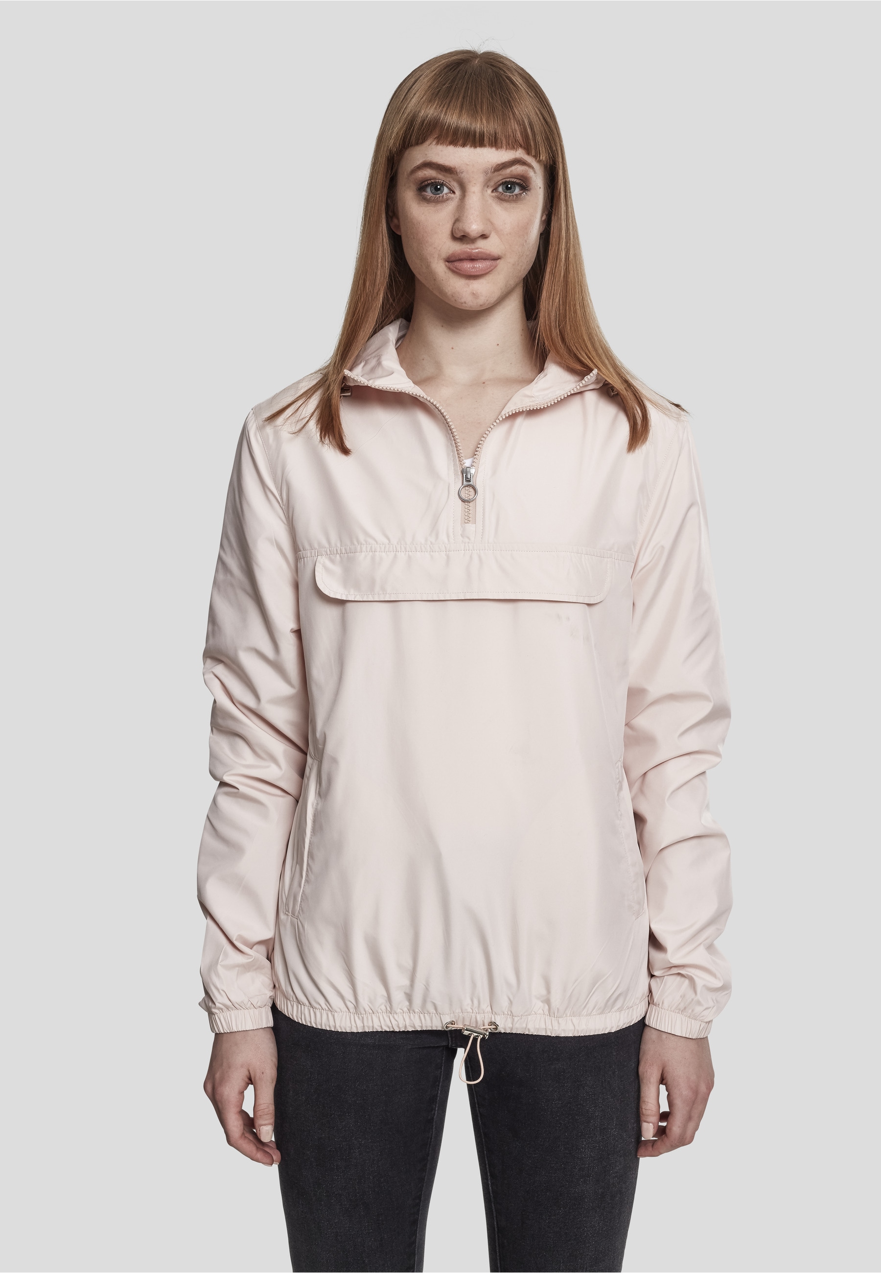 URBAN CLASSICS Langmantel »Urban Classics Damen Ladies Basic Pull Over Jacket«