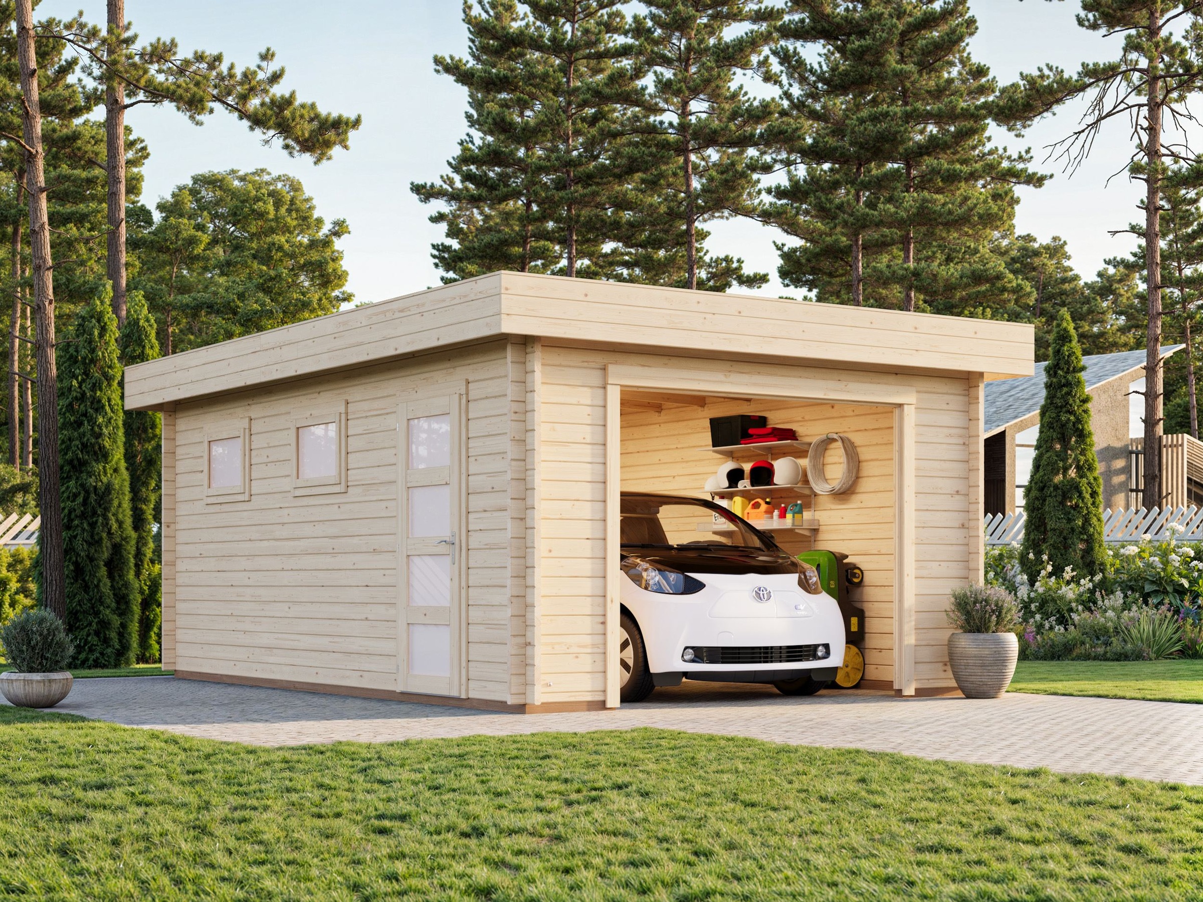 Palmako Garage »Rasmus, ohne Tor« BxTxH: 420x598x253 cm