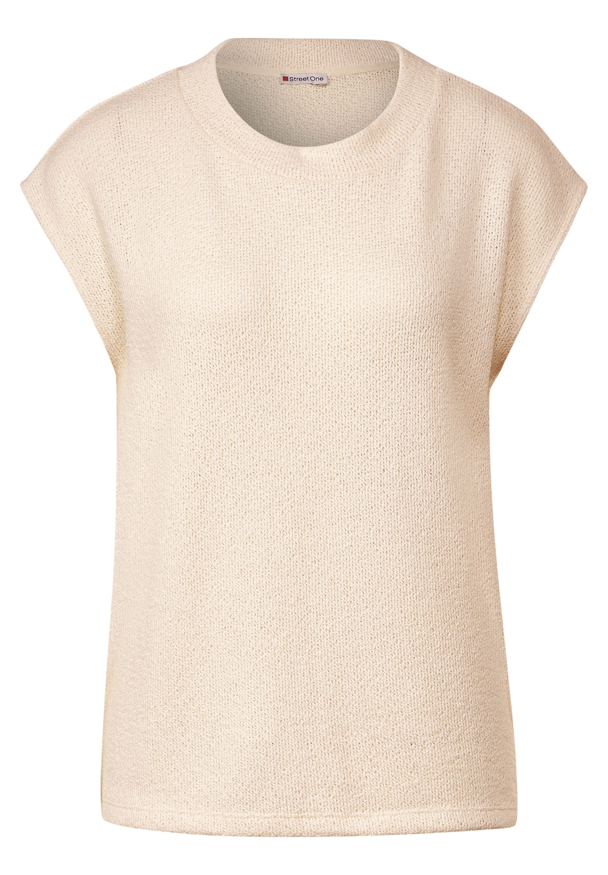 STREET ONE Kurzarmpullover, aus softem Materialmix