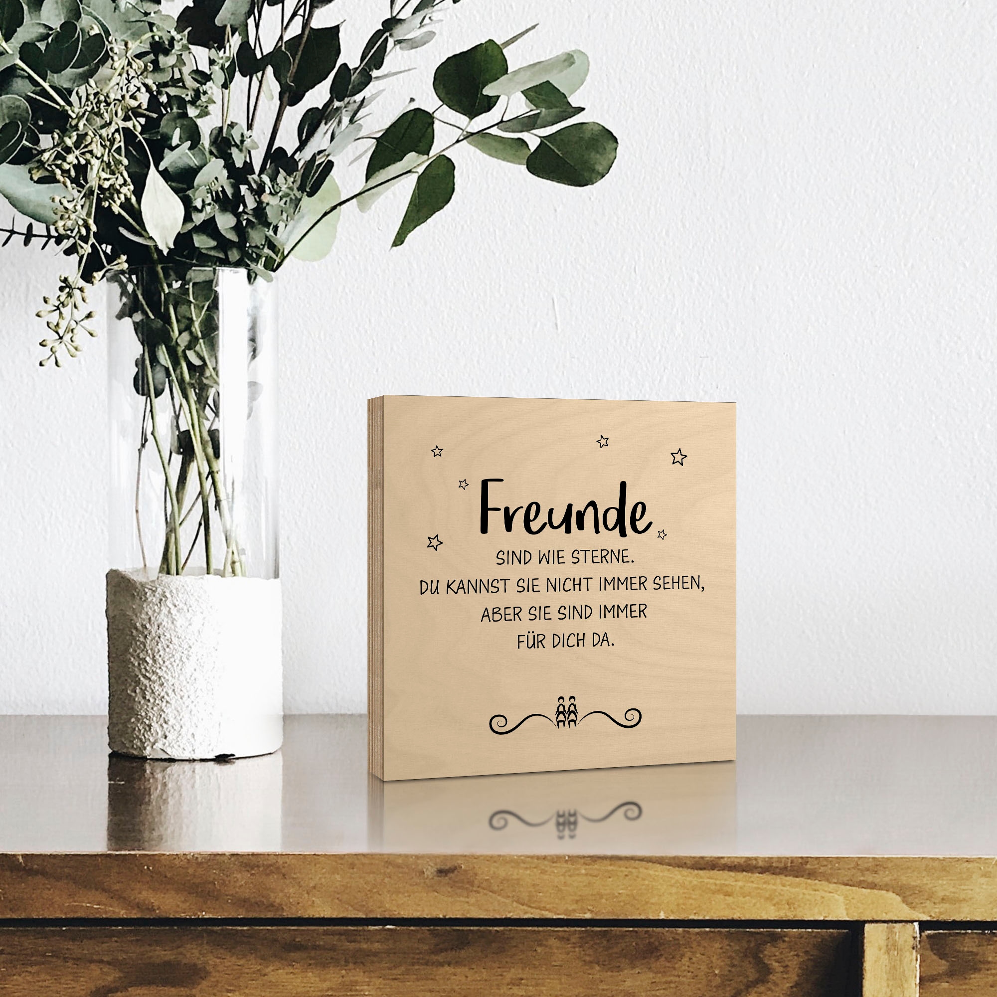 Artland Holzbild "Freunde II", Sprüche & Texte, (1 St.) günstig online kaufen