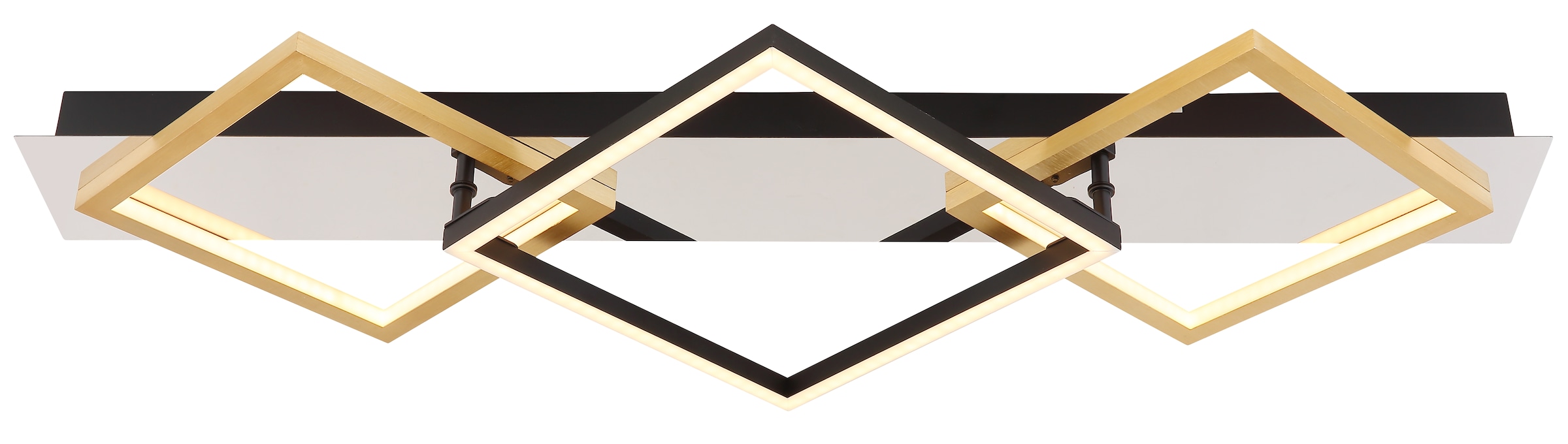 GLOBO LIGHTING LED Deckenleuchte »LESINA«, Leuchtmittel LED-Modul | LED fest integriert, Deckenlampe/Metall/goldfarben/3000K/Schlafzimmer/Wohnzimmer
