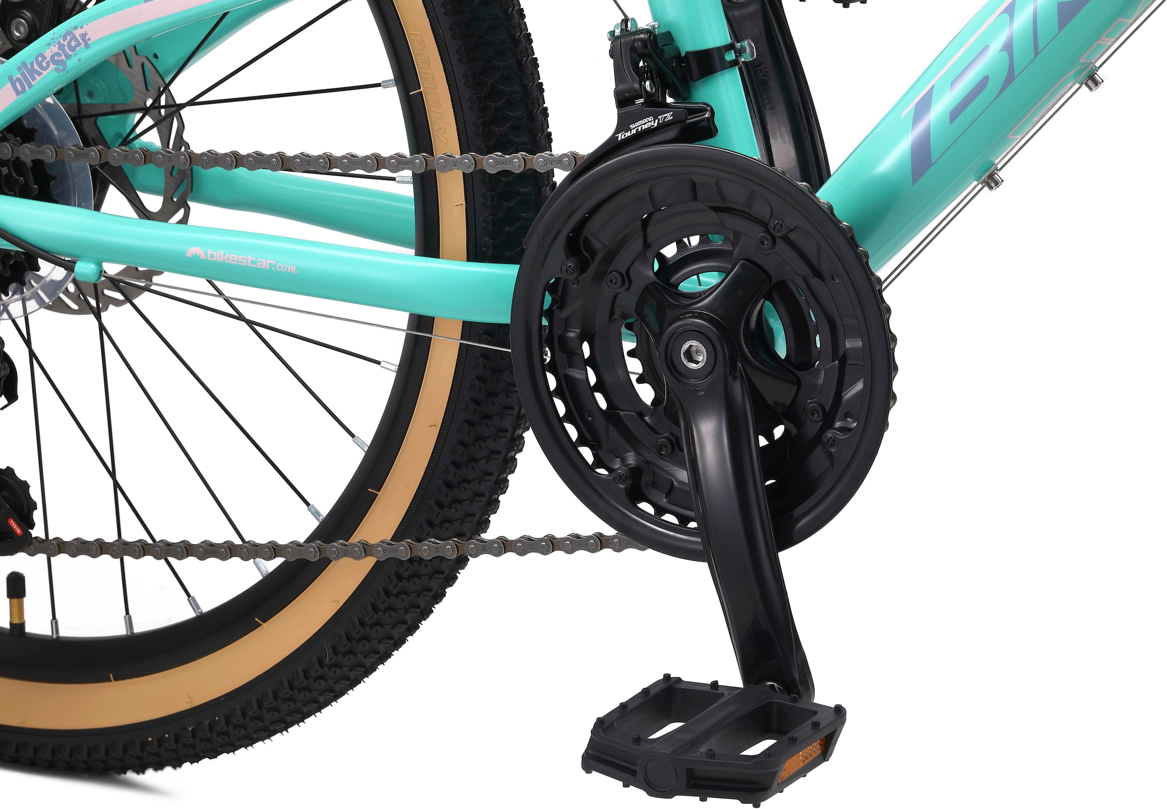 Bikestar Jugendfahrrad, 21 Gang, Shimano, RD-TY21 Schaltwerk, Kettenschaltung