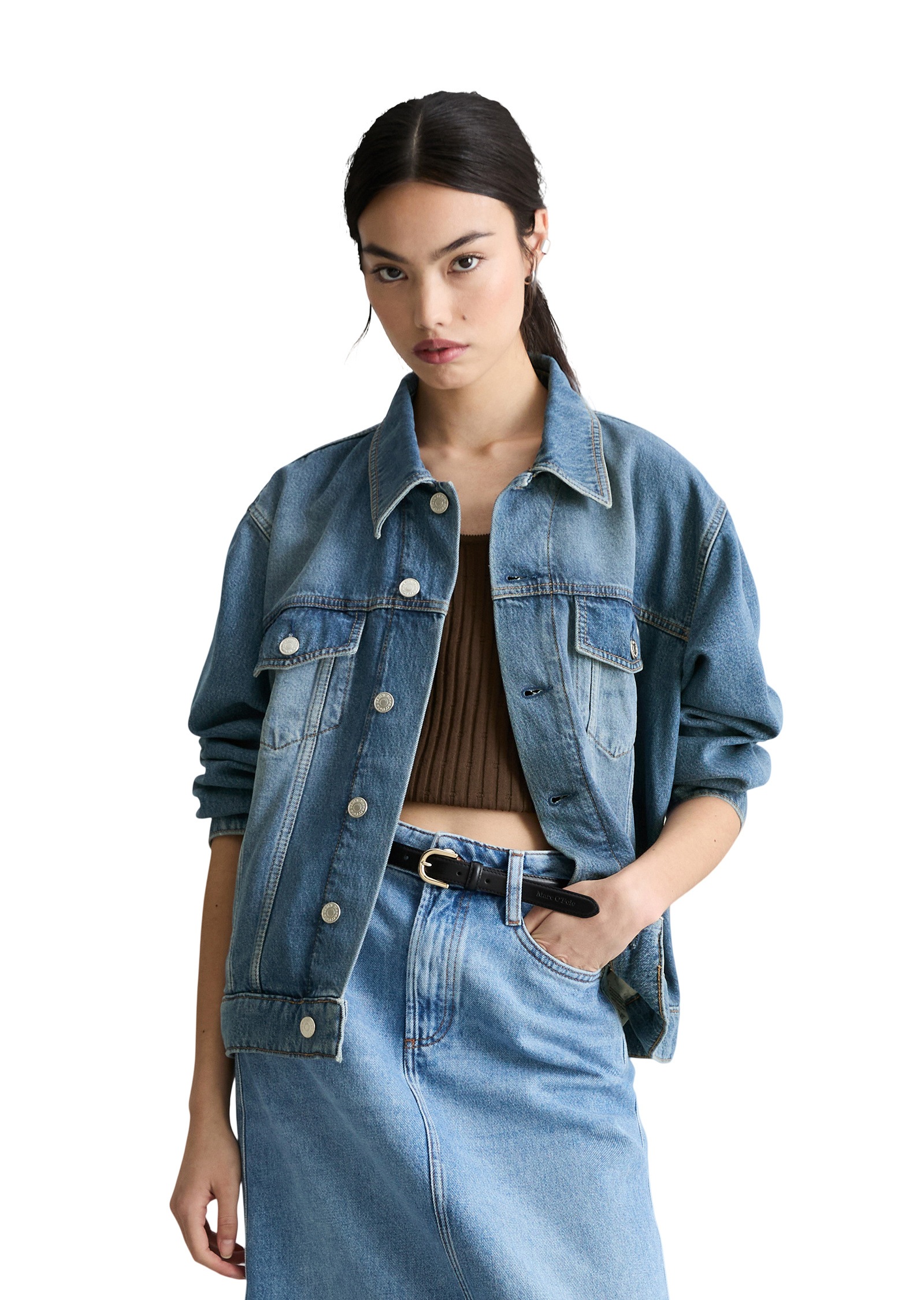 Marc OPolo DENIM Jeansjacke "aus weichem Lyocell-Bio-Baumwolle-Mix" ohne Ka günstig online kaufen