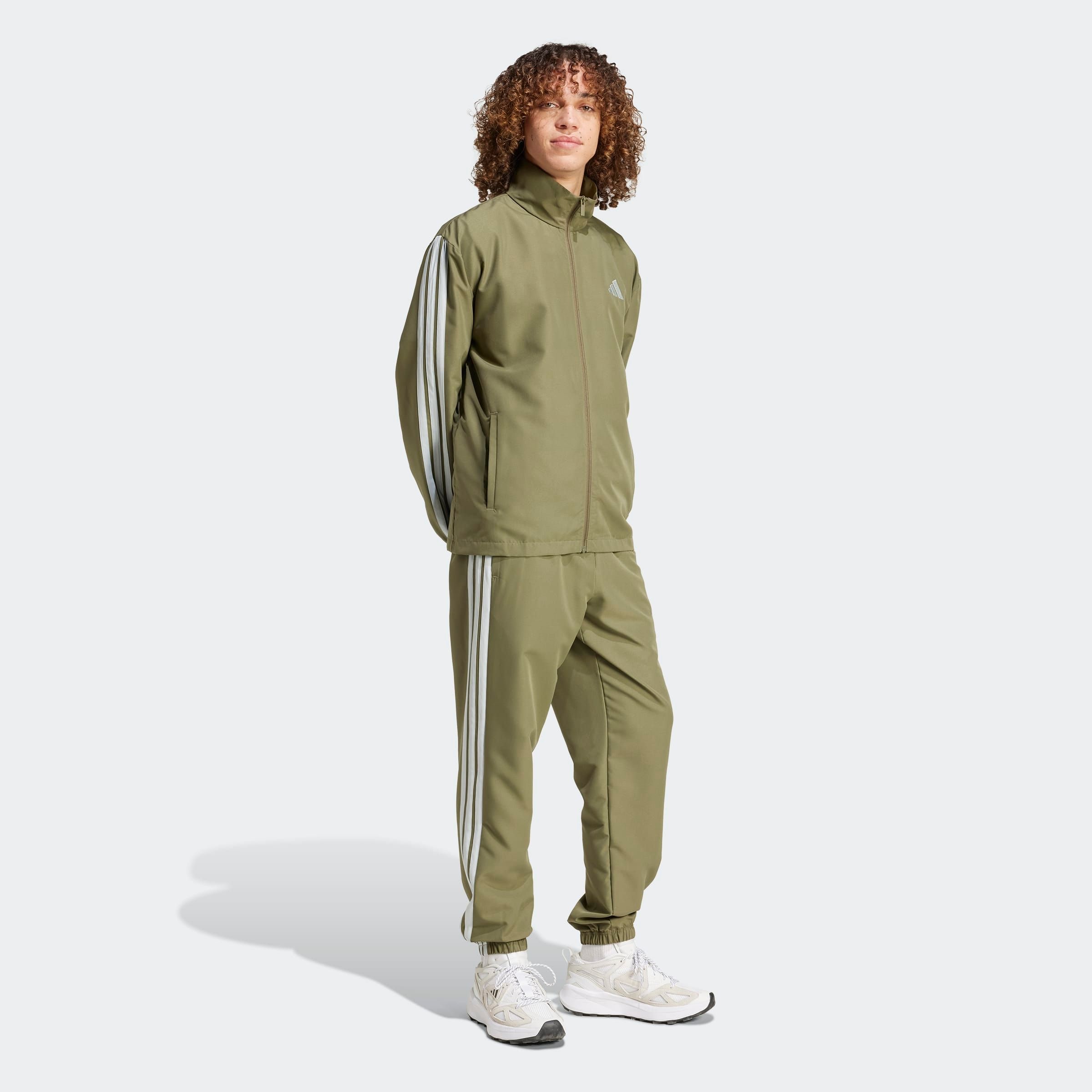 adidas Sportswear Trainingsanzug "M 3S WV TT TS", (2 tlg.), drei Streifen W günstig online kaufen