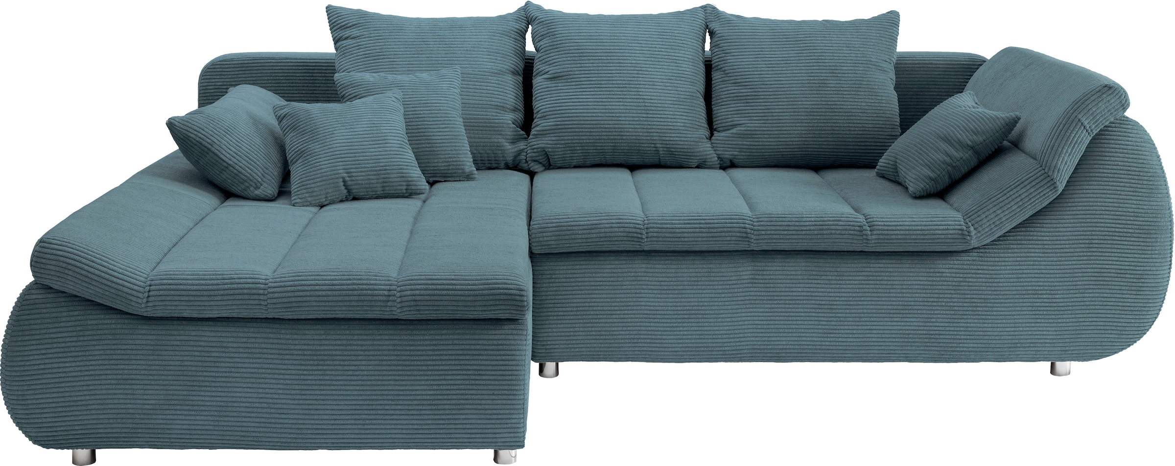 INOSIGN Ecksofa »Imola elegant und bequem, aktuelle Steppung im Sitz, L-Form«, wahlweise mit Bettfunktion