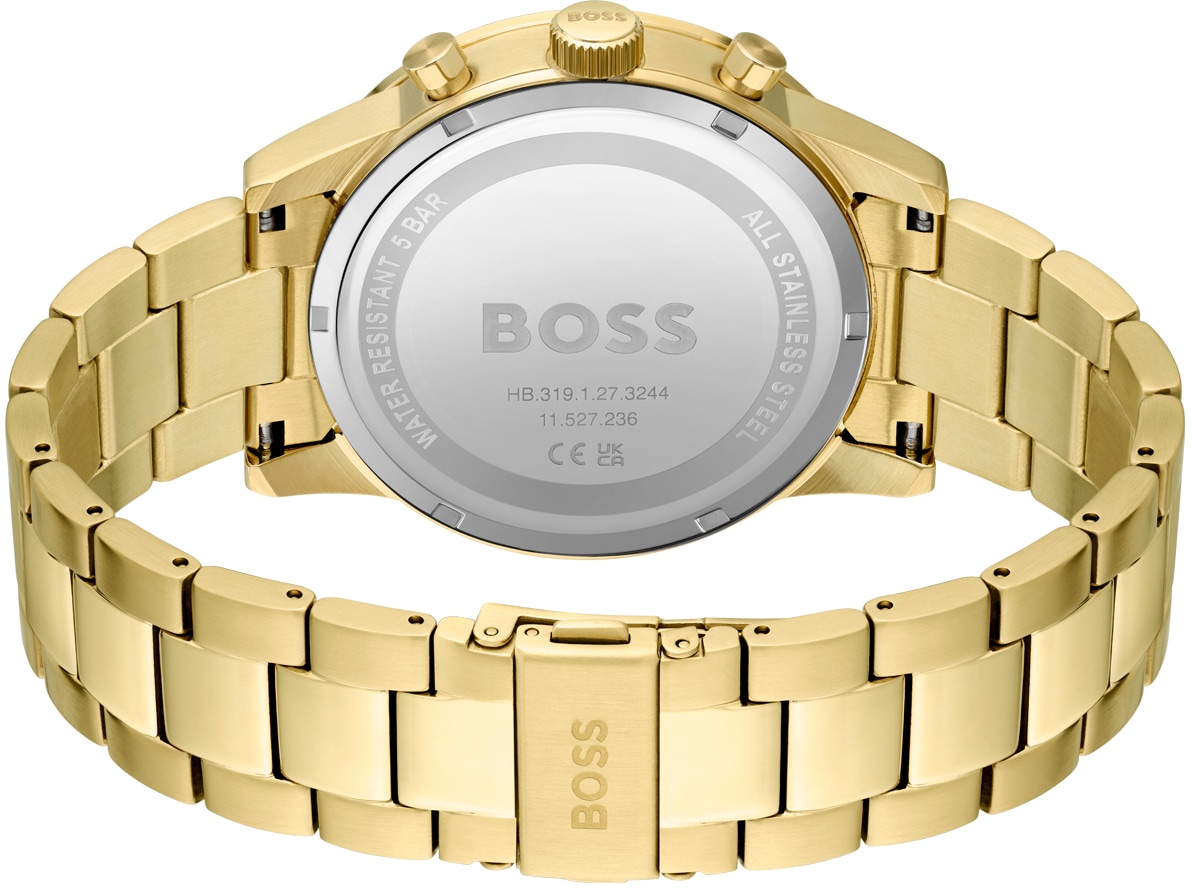 BOSS Chronograph »ALLURE«, Quarzuhr, Herrenuhr, Armbanduhr, Stoppfunktion, Edelstahlarmband
