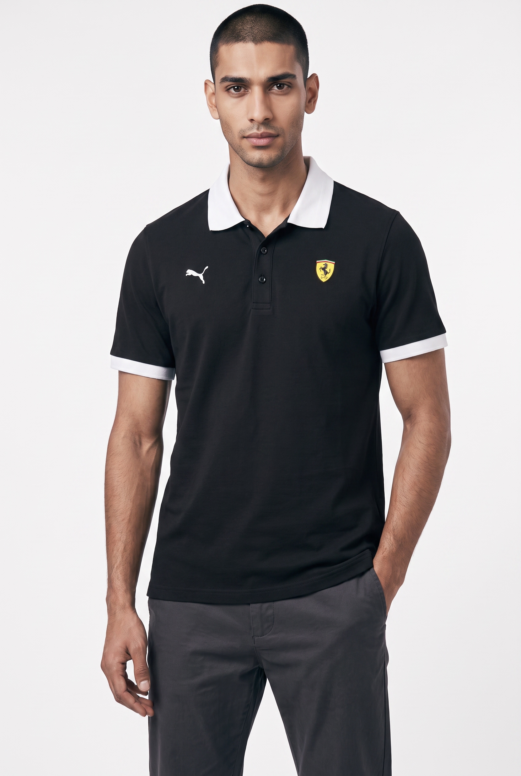 PUMA Poloshirt "FERRARI PIQUET POLO" Regular Fit, Kurzarm, mit Reißverschluss, für Motorsport-Fans