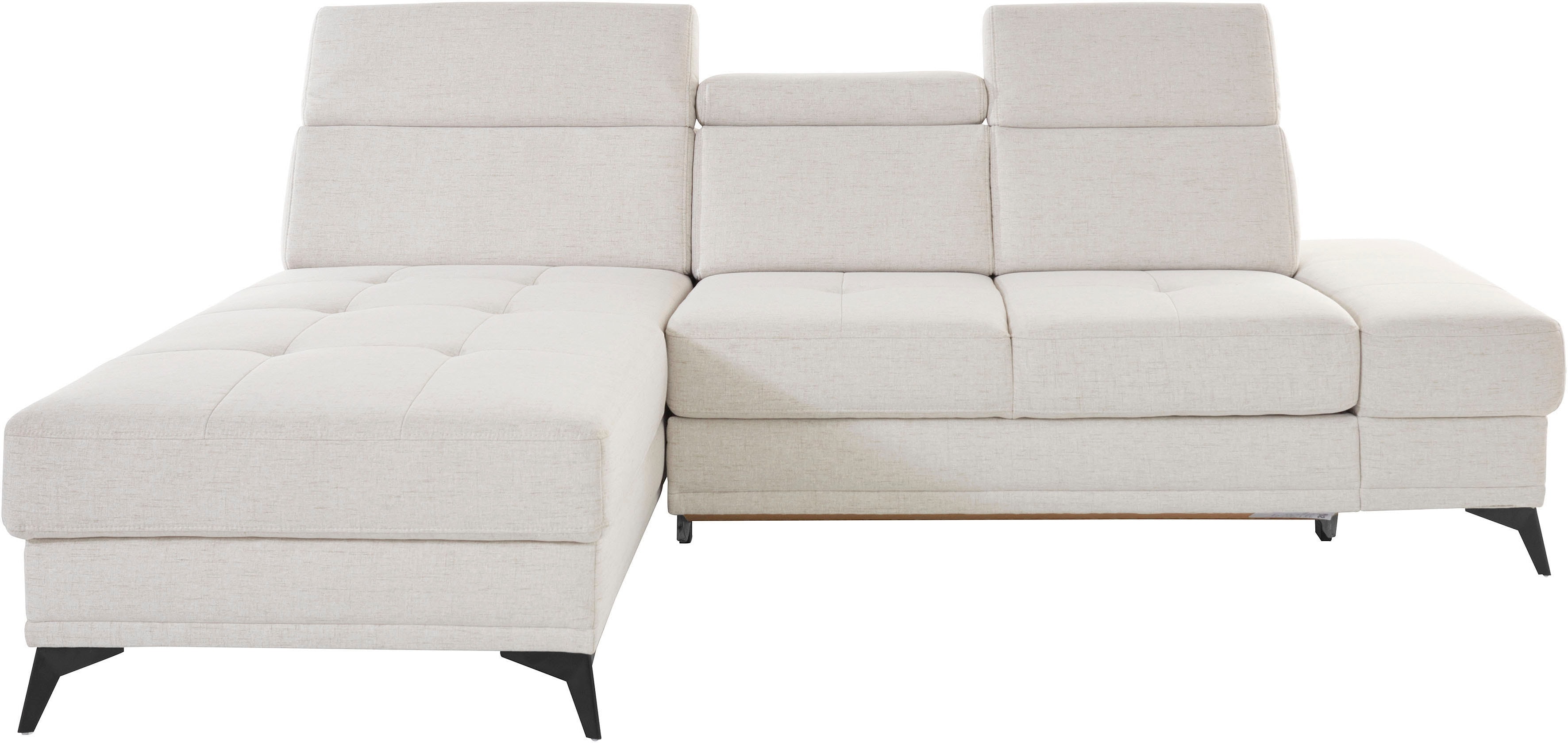 OTTO home Ecksofa "Cardiz L-Form" inkl.Kopfteilverstellung und Federkern wahlweise mit Schlaffunktion