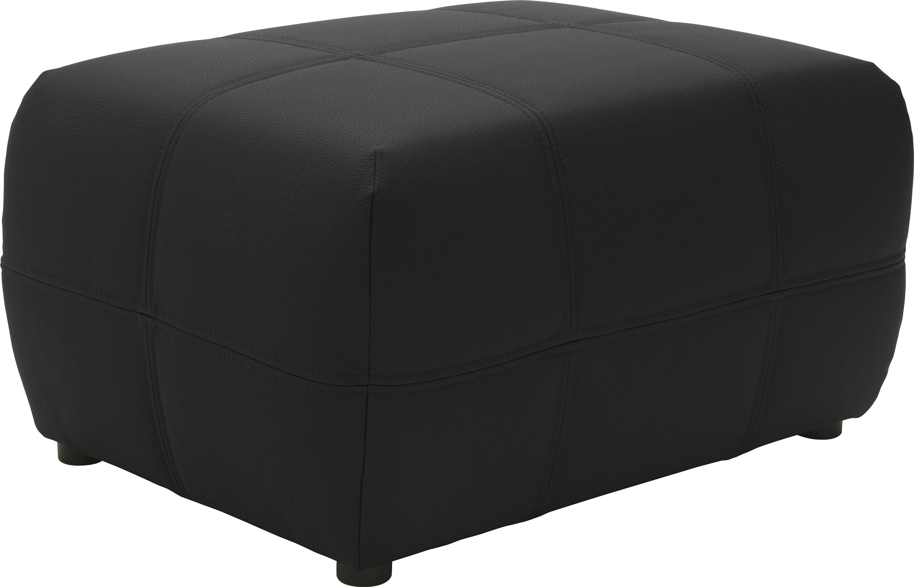 DOMO collection Hocker "BRANDON, komfortabel" kleine Ausführung, passend zu "Brandon" in Leder und Luxus-Kunstleder