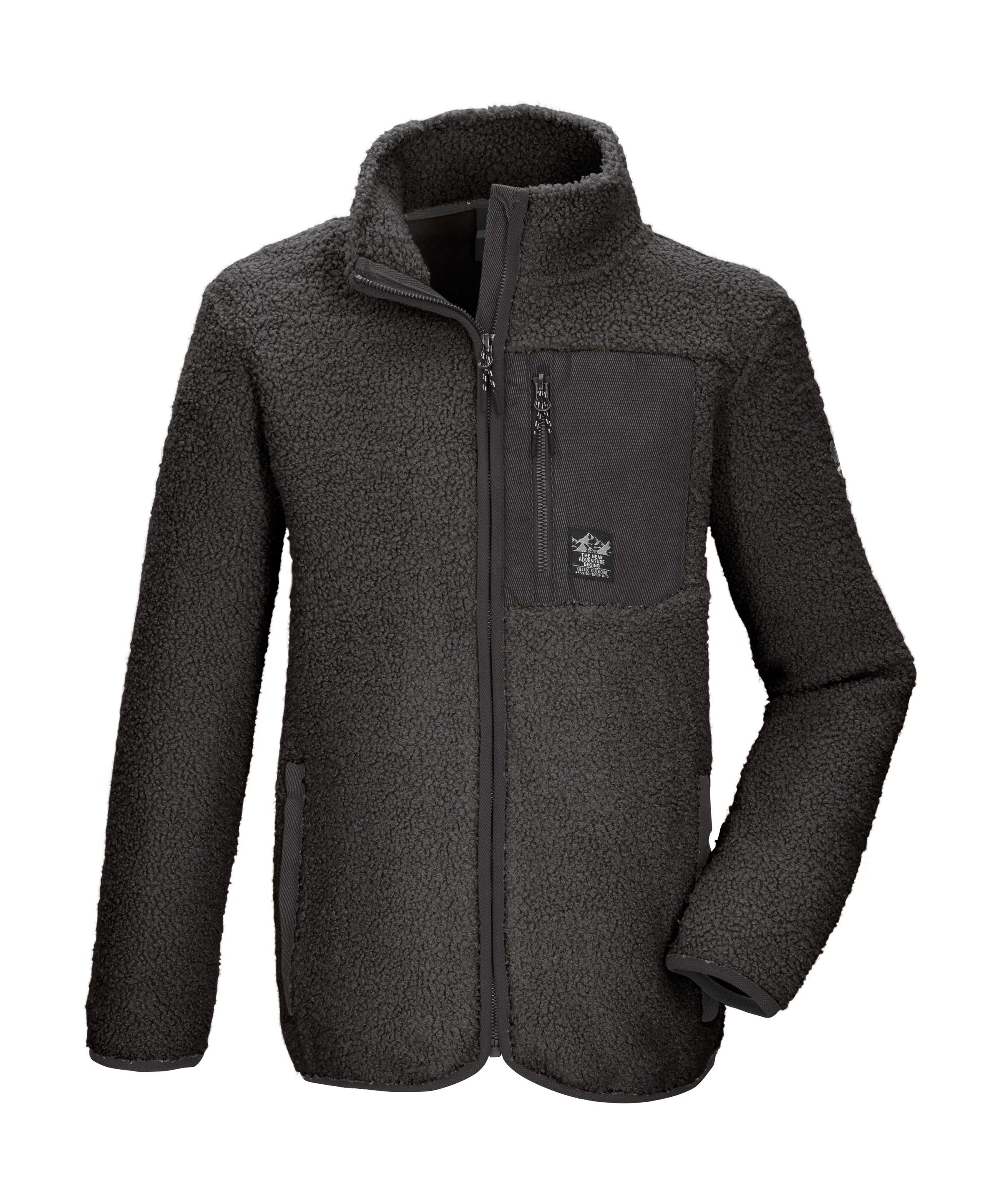 Killtec Fleecejacke »KOW 144 BYS FLC JCKT« Weiche Sherpa Fleecejacke mit Kinnschutz und Stauraum