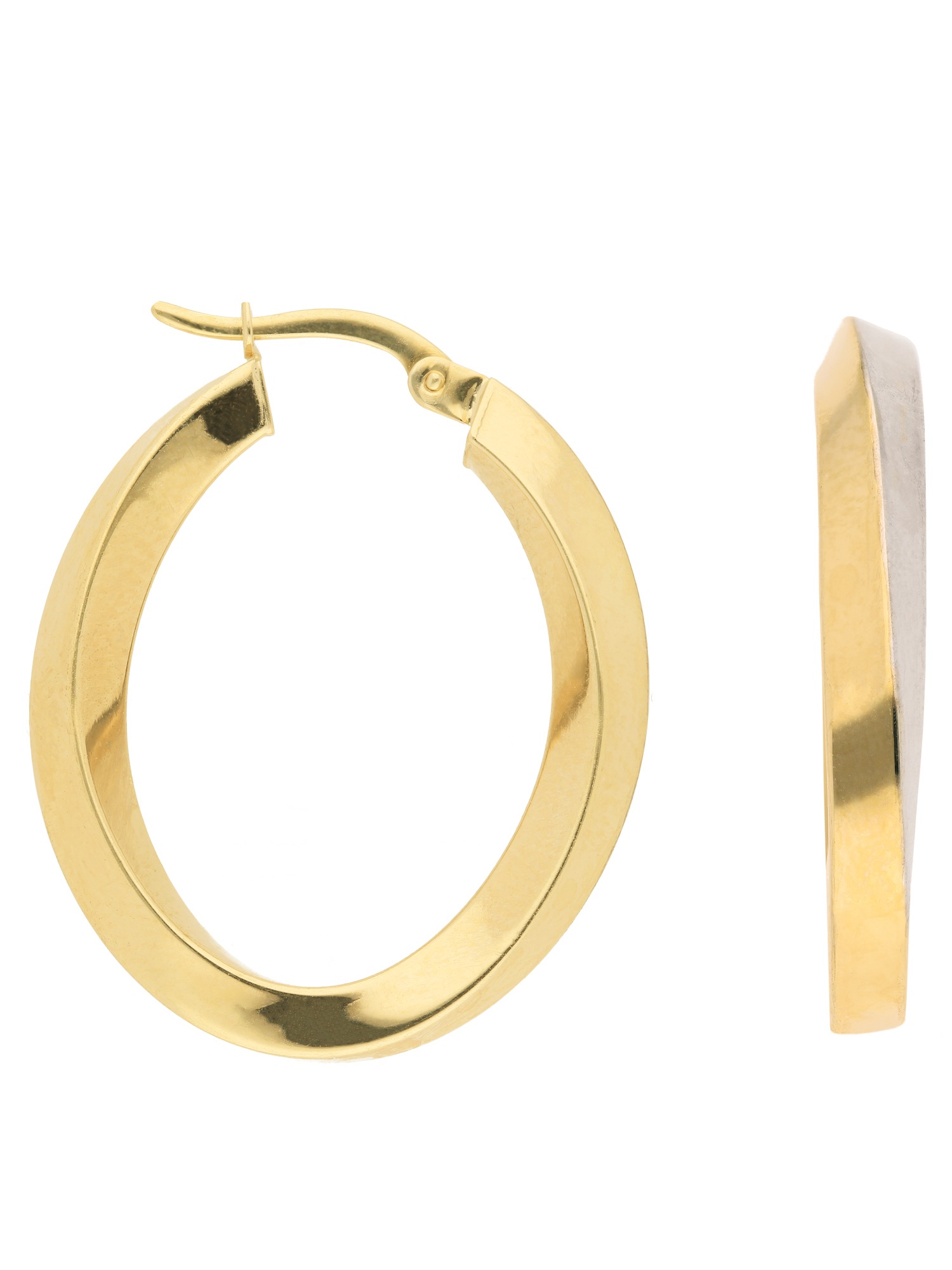 Adelia´s Paar Ohrhänger »333 Gold Ohrringe Creolen«, Goldschmuck für Damen