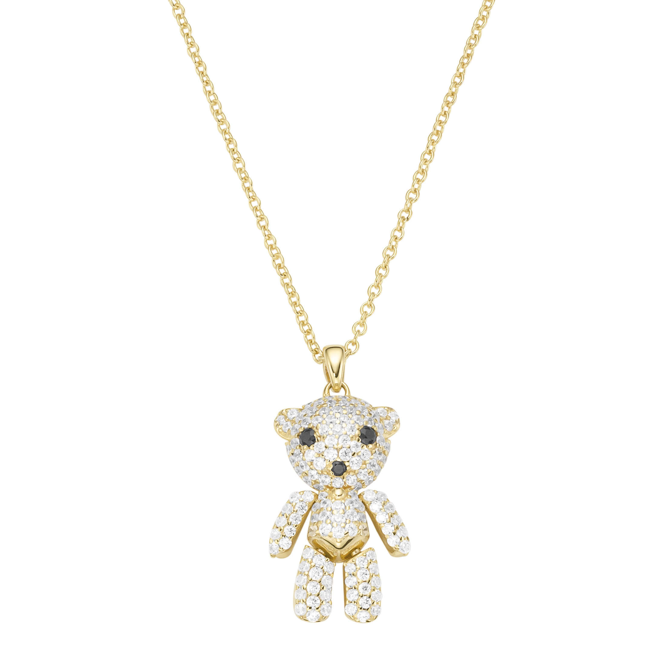 GIORGIO MARTELLO MILANO Kette mit Anhänger »Anhänger Bär mit Zirkonia, Silber 925«