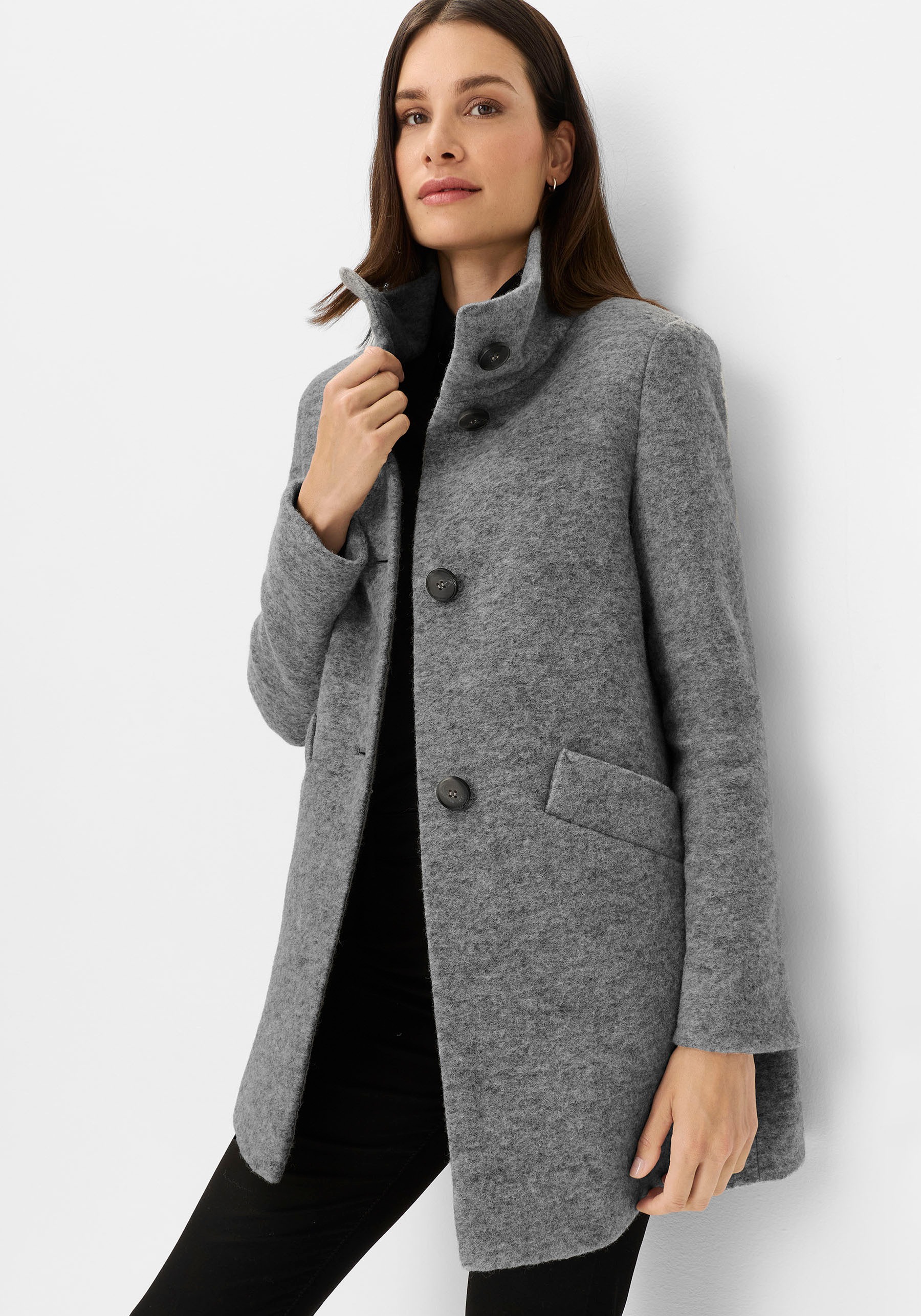 Fuchs Schmitt Wollmantel "Wollmantel", Mit Rundhalsausschnitt günstig online kaufen