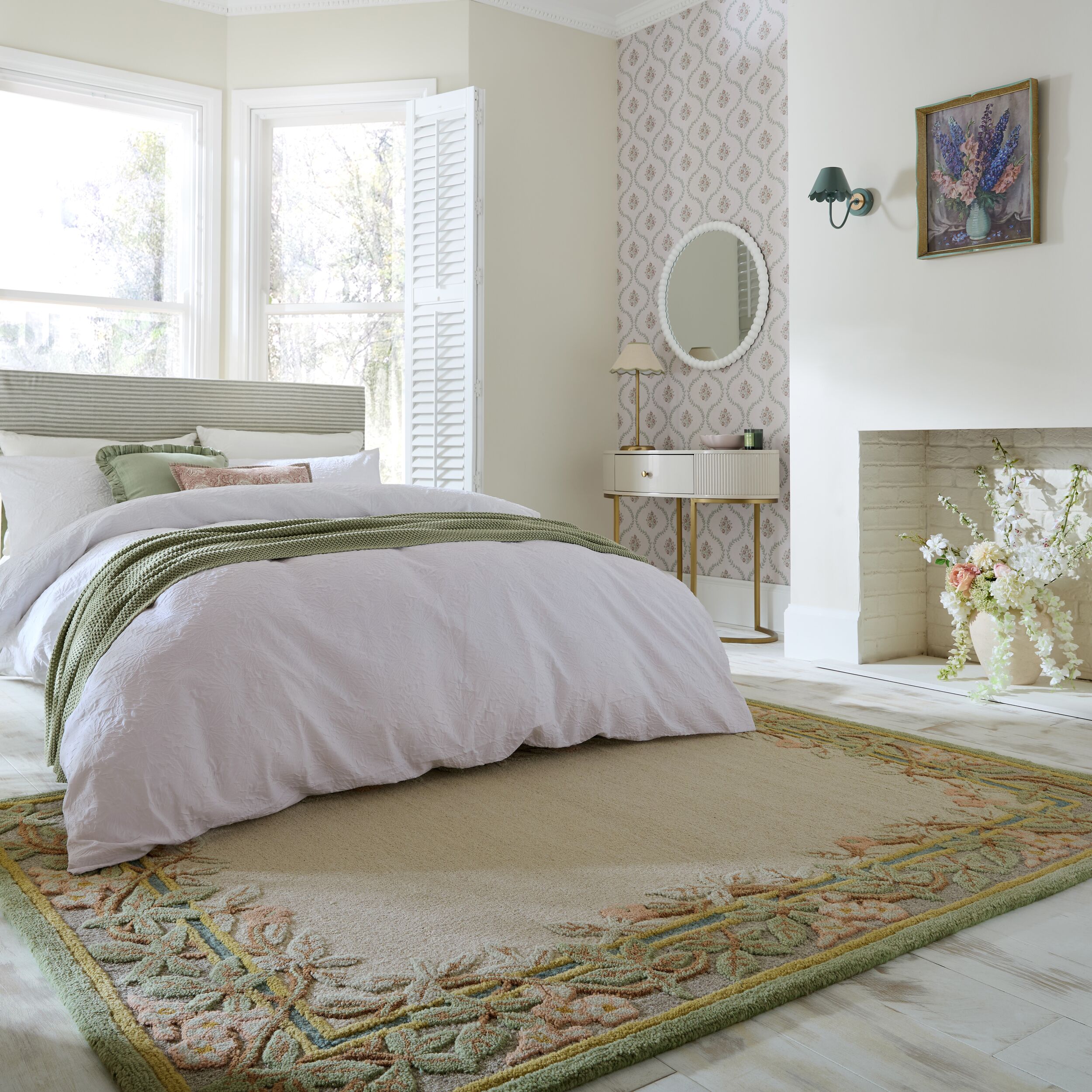 FLAIR RUGS Teppich "VERONA FLORAL WOOL" rechteckig 8 mm Höhe