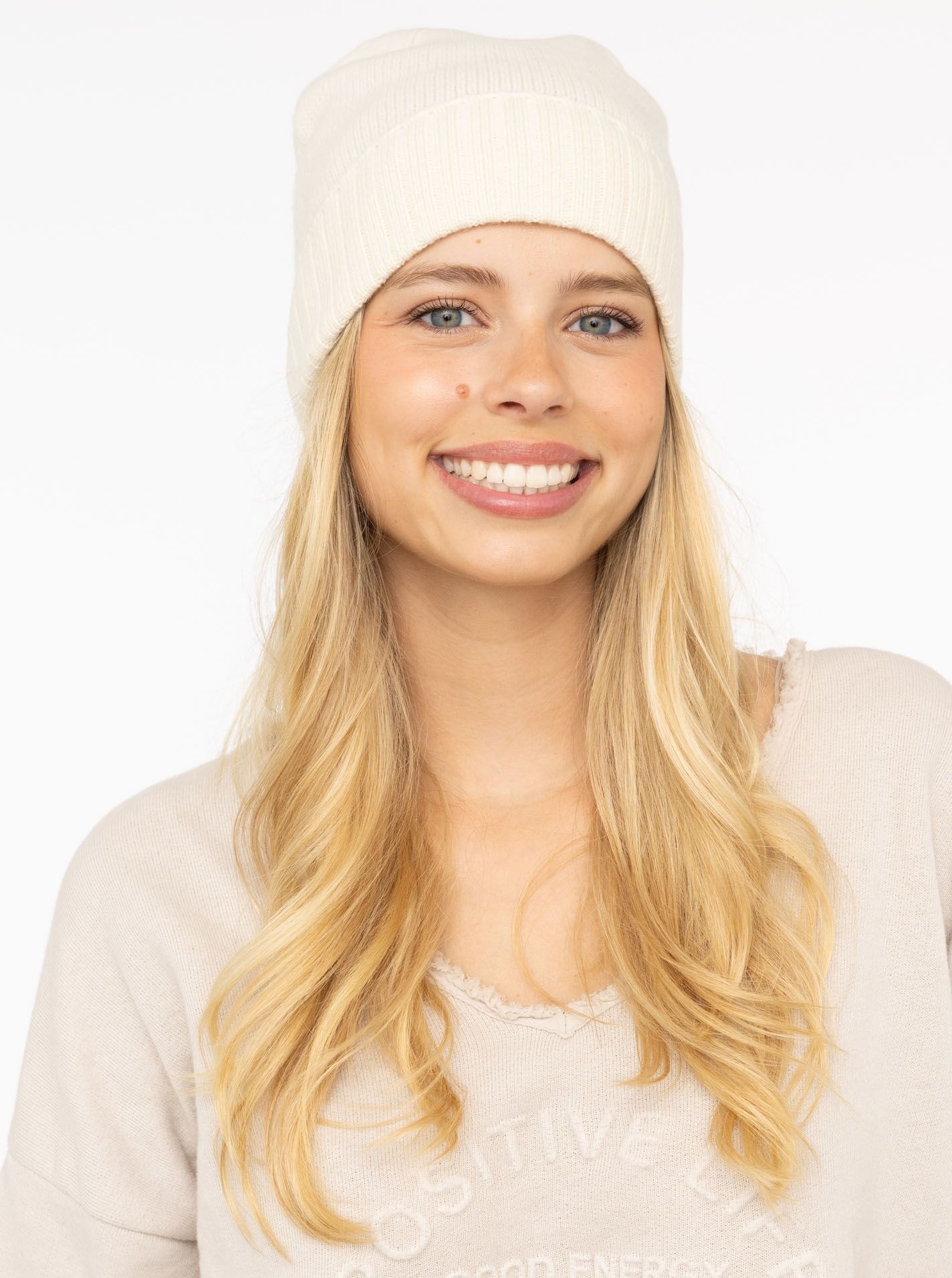 Zwillingsherz Beanie, mit Rippe günstig online kaufen