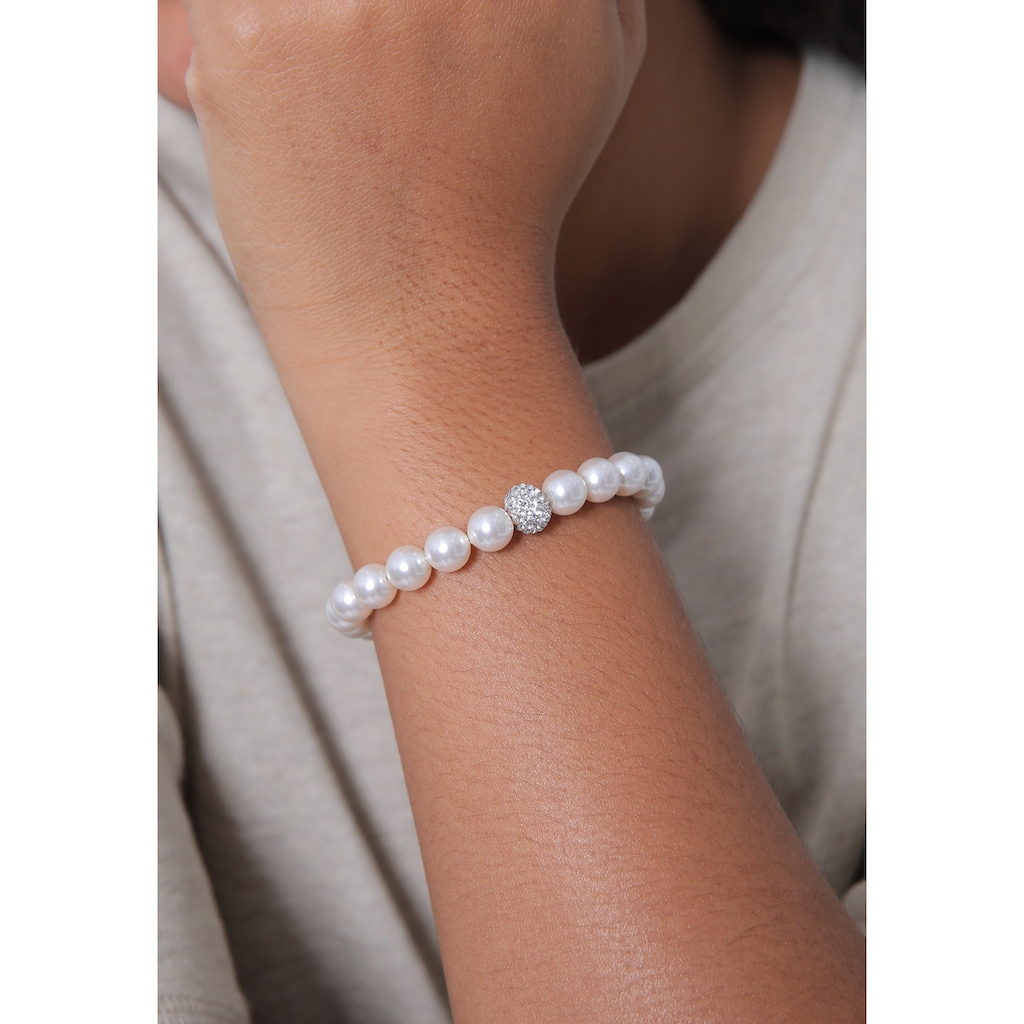 Elli Perlenarmband »Imitationsperlen 925 Silber«