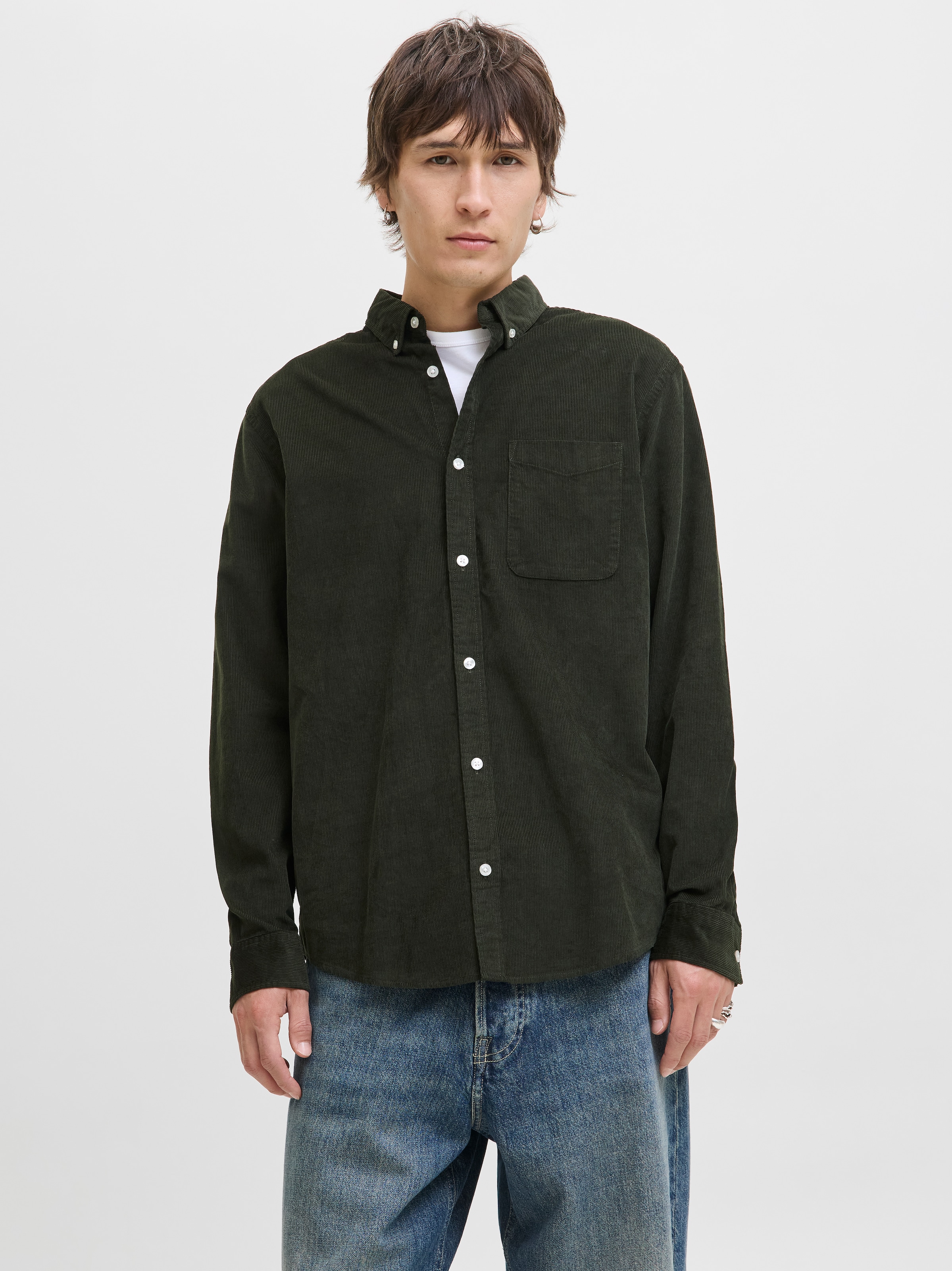 Jack & Jones Herren Freizeit Hemd JJECLASSIC CORD SHIRT Regular Fit günstig online kaufen