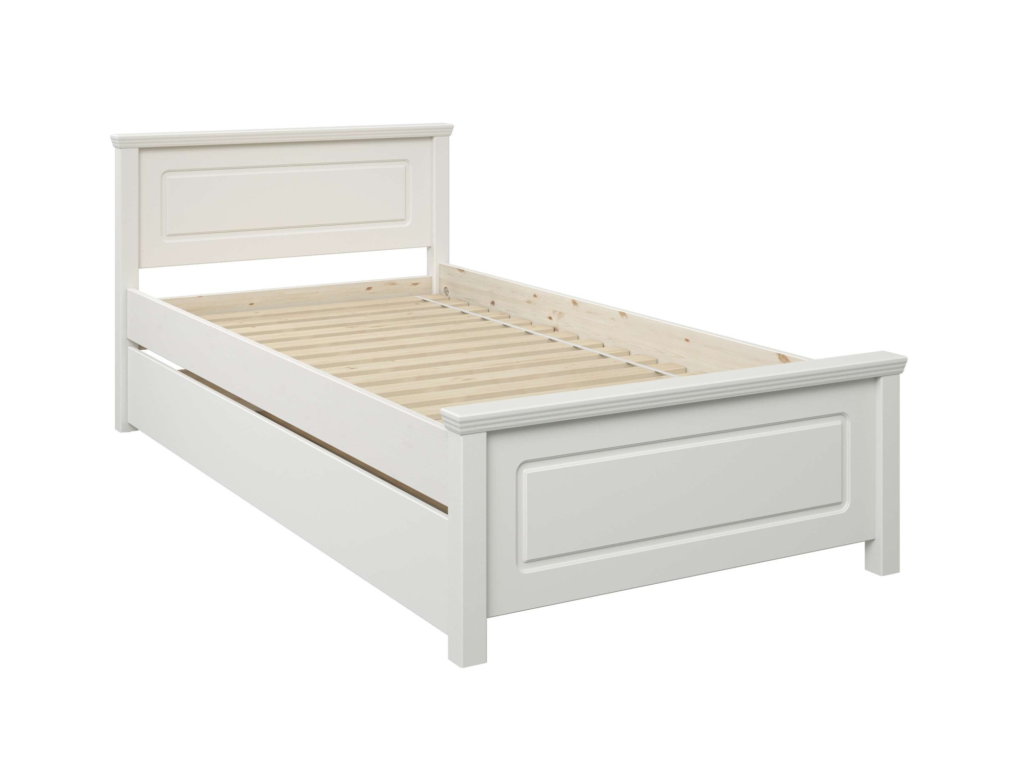 OTTO home Bett »Svea, Komforteinstiegshöhe und Breite, auch für Senioren geeignet« H/B/L ca.  86/100/200 cm,  Belastbarkeit 170KG! Schublade optional, Massivholz, mit Lattenrost