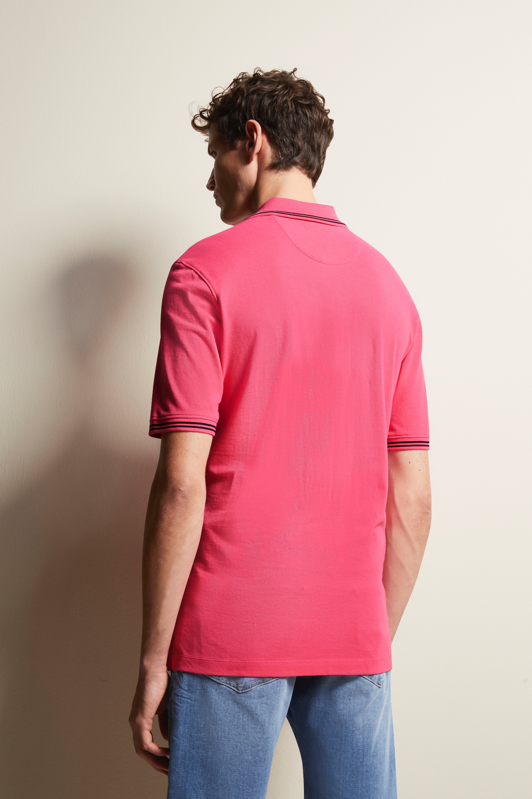 bugatti Poloshirt, mit Kontraststreifen