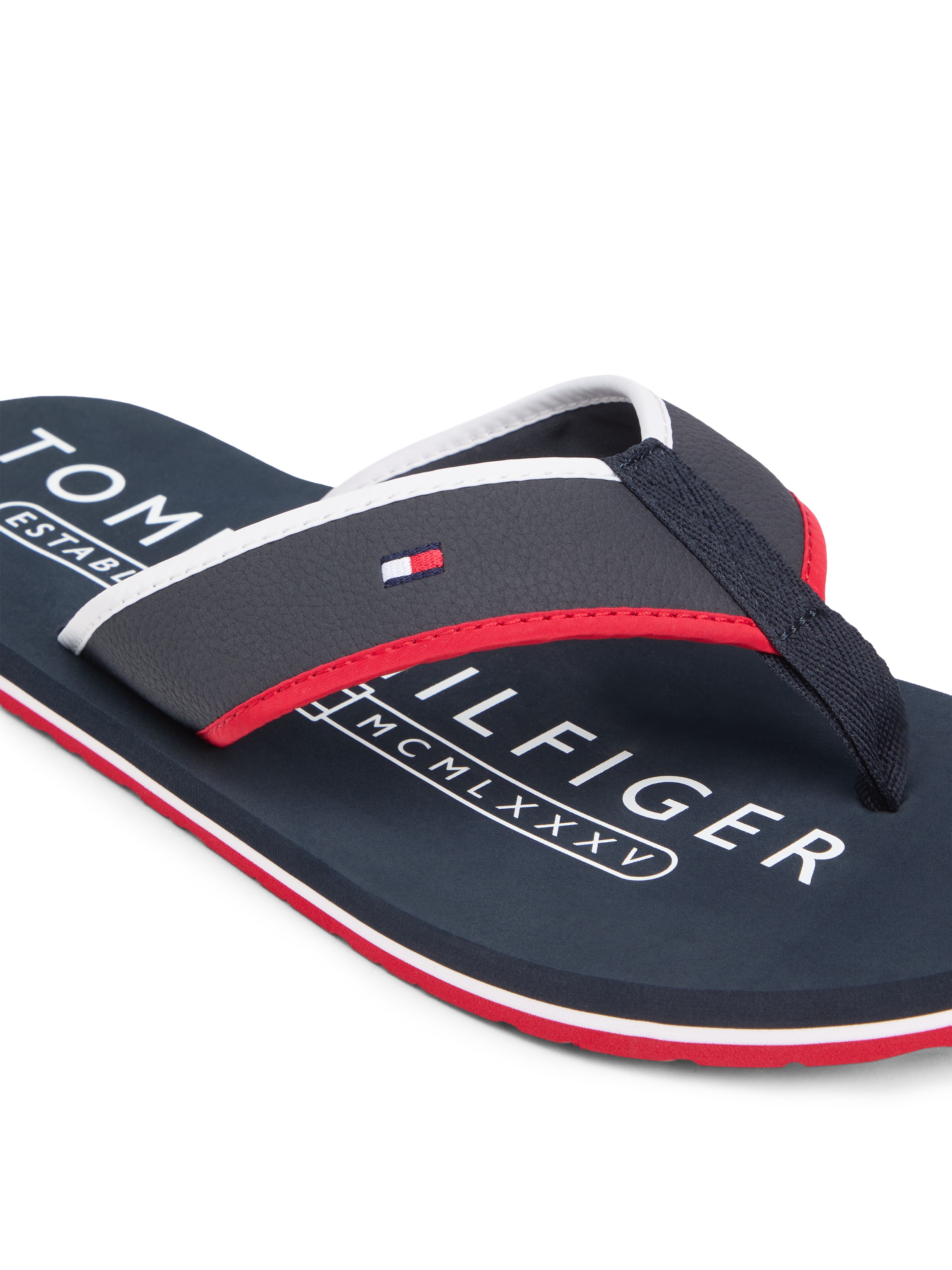 Tommy Hilfiger Zehentrenner »HILFIGER TUMBLE BEACH SANDAL«