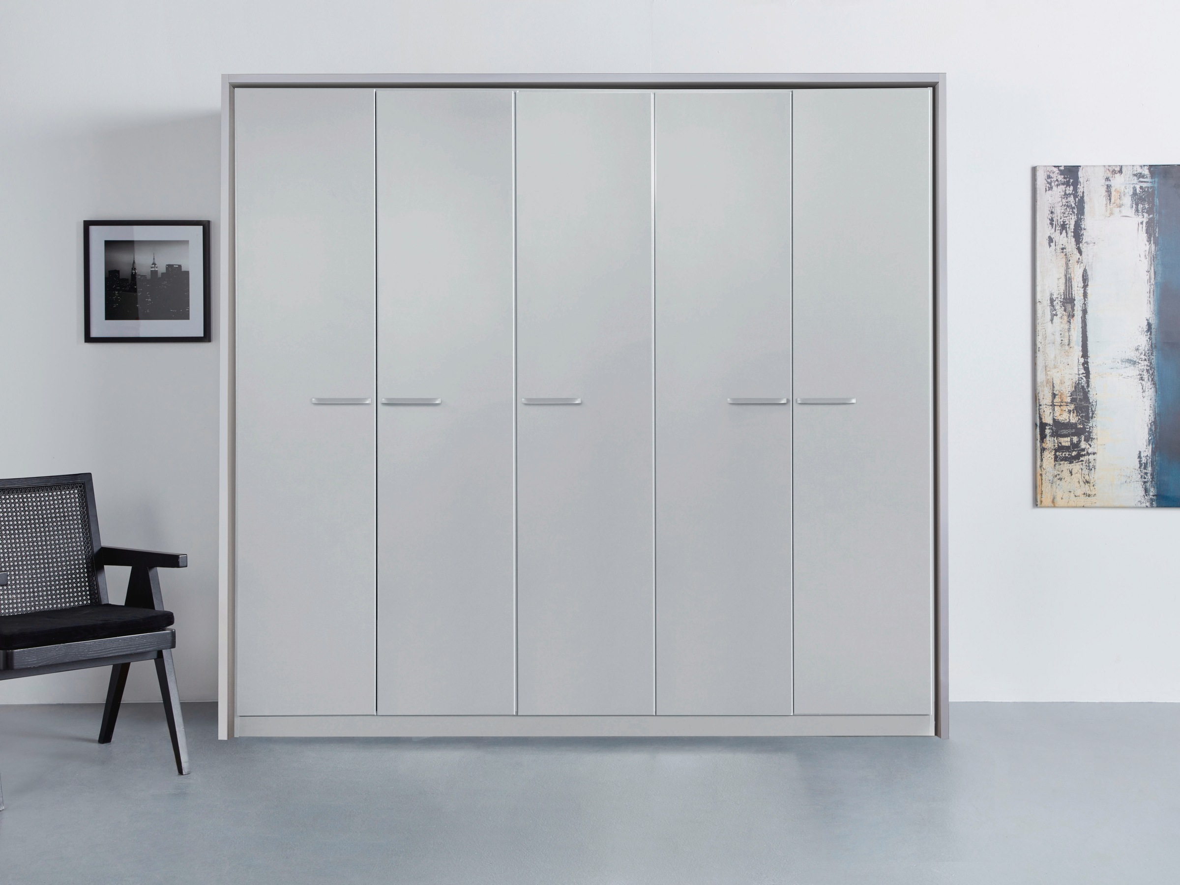 OTTO home "Mehrzweckschrank Aktenschrank Möbel Mietswohnung Schlafzimmer OTELI" erhältlich in Breiten 230/275 cm inkl. Innenschubladen und extra Böden, inkl. Passepartout optional mit Beleuchtung MADE IN GERMANY