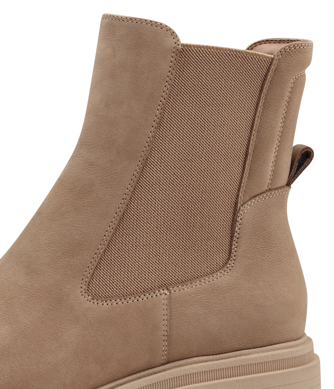 Tamaris Chelseaboots, Blockabsatz, Combat-Boots, Stiefelette mit Stretcheinsatz