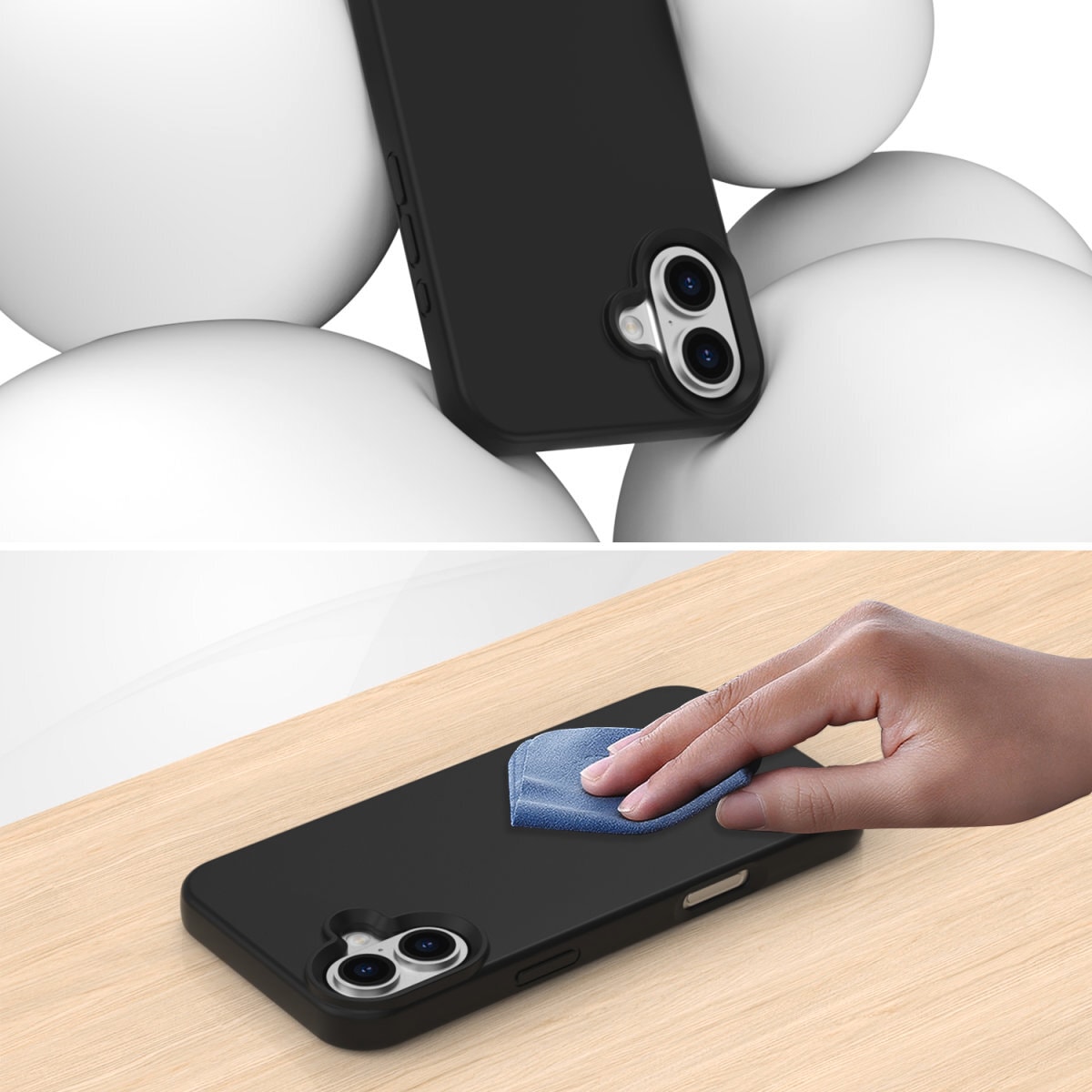 4smarts Handyhülle »Silikon Case Cupertino für Apple iPhone 16«, Backcover, Schutzhülle, Handyschutzhülle, Case, Schutzcase, stoßfest