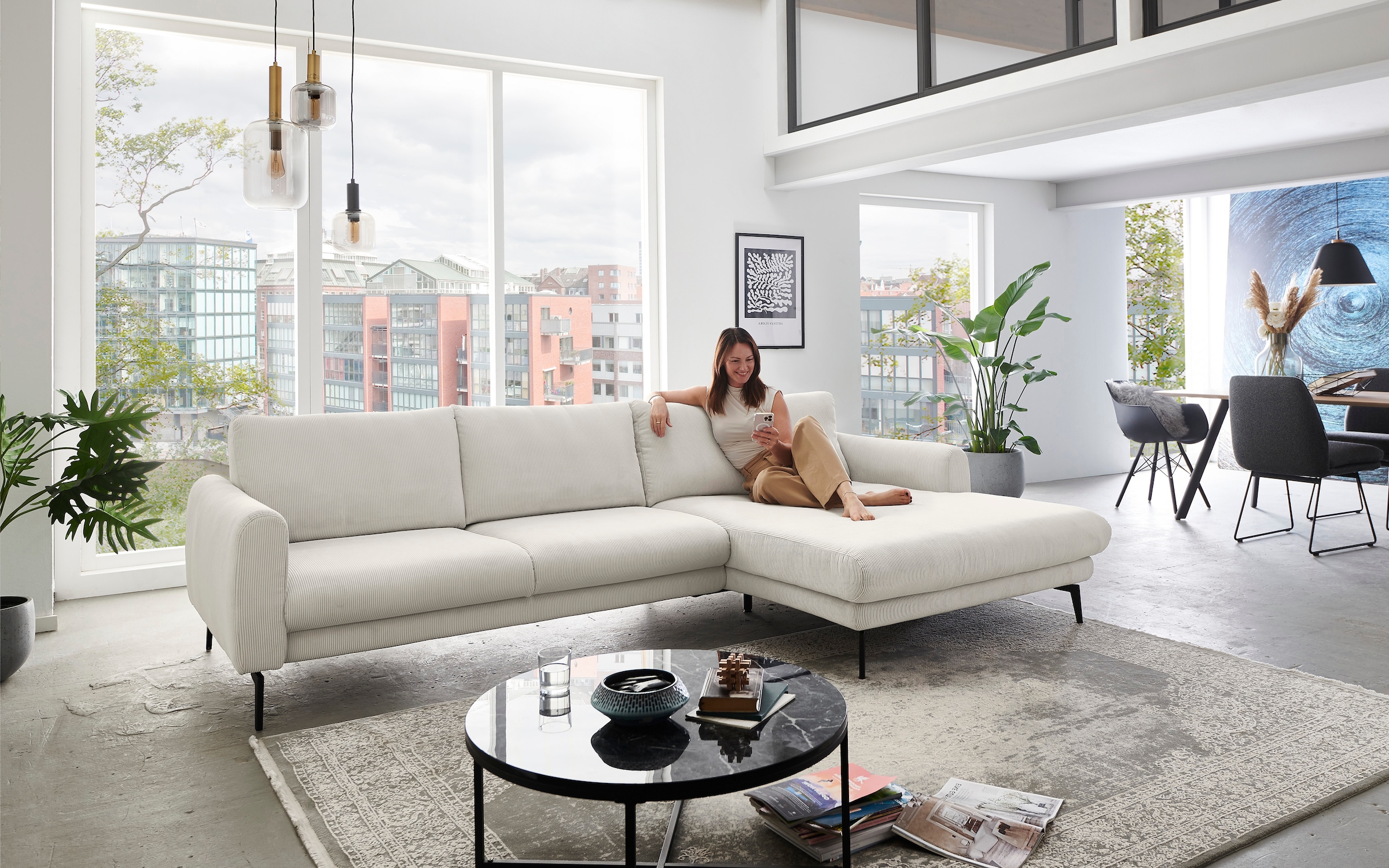 Die PlanBar Ecksofa "MP-IN23147 L-Form" Kaltschaumpolsterung, softer Sitz & günstig online kaufen