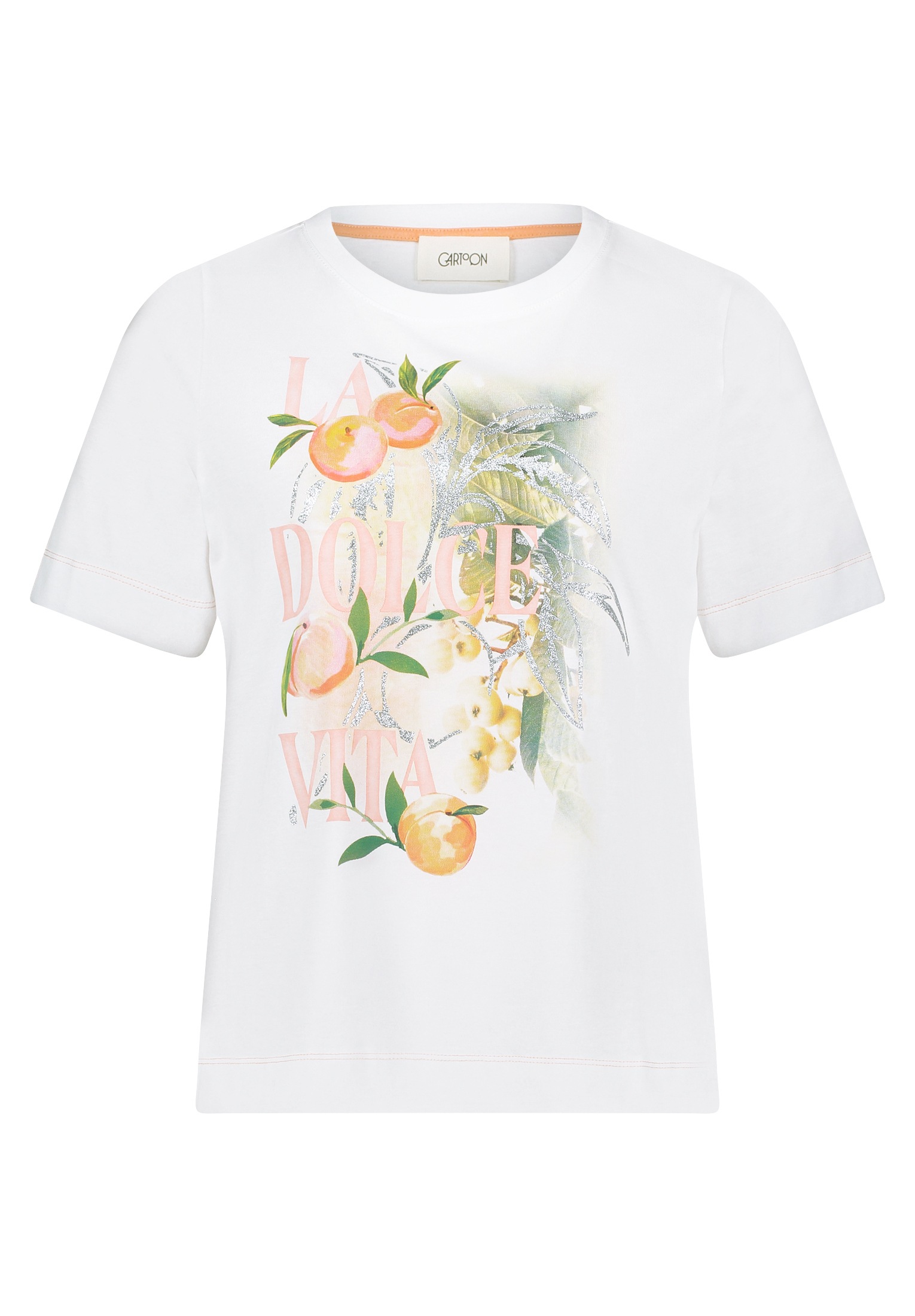 Cartoon Kurzarmshirt "Cartoon Damen Printshirt mit Rundhalsausschnitt", (1 günstig online kaufen