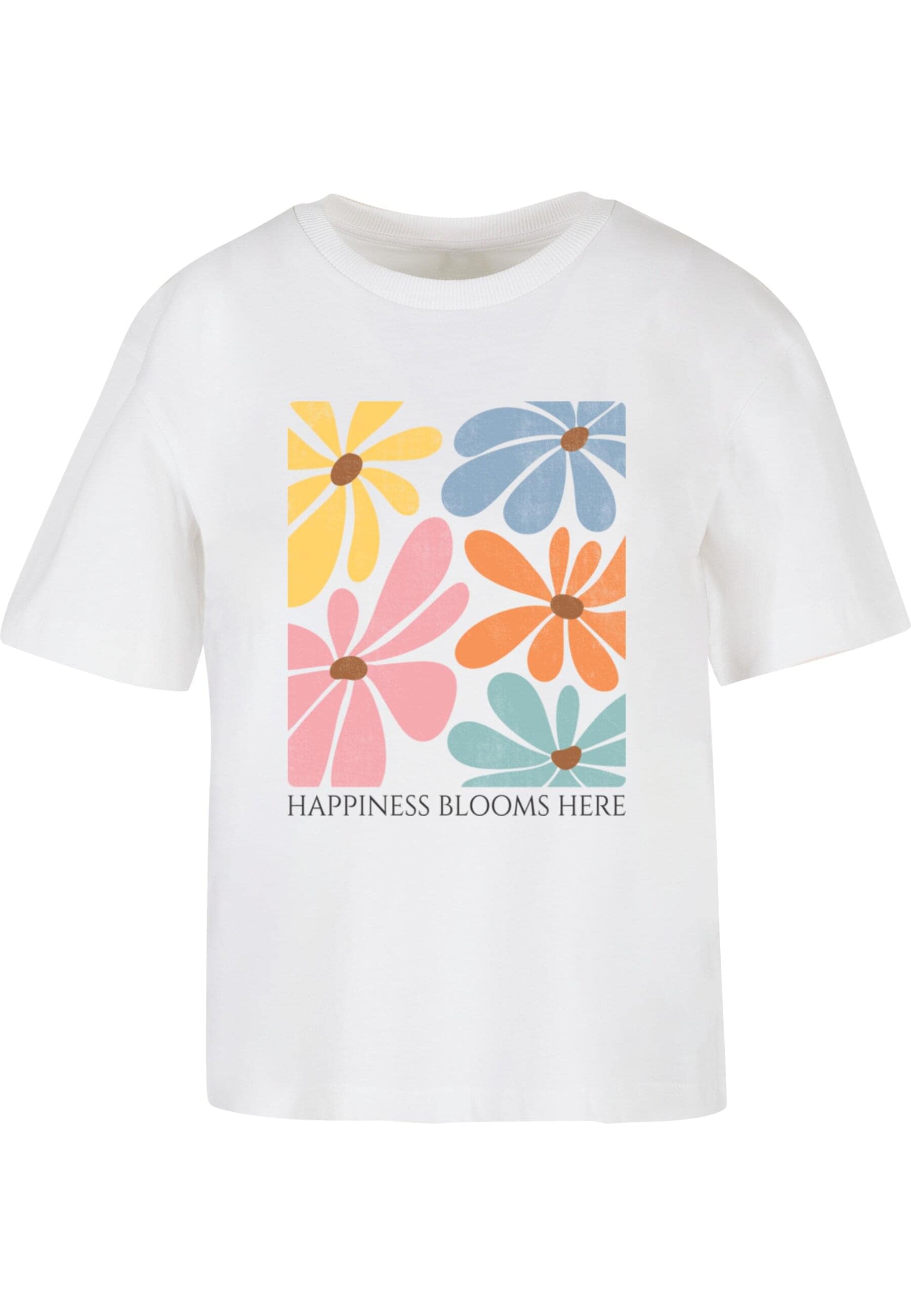 Merchcode T-Shirt "Merchcode Ladies Happiness Blooms Here Tee" 1 Stk. günstig online kaufen