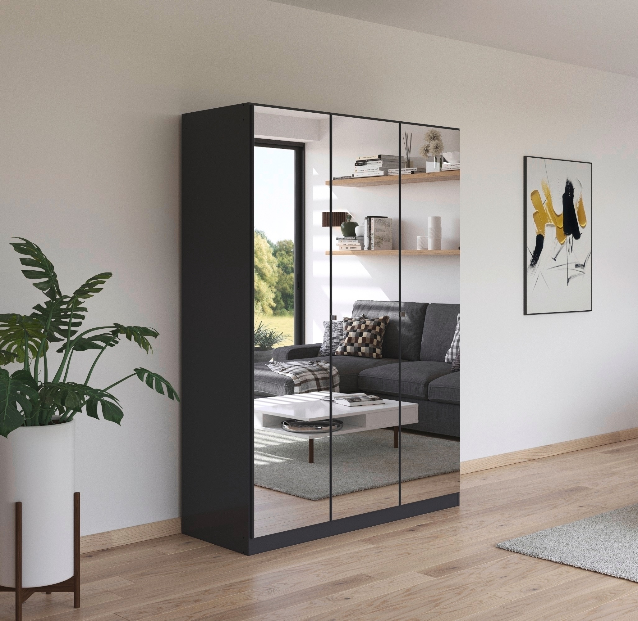 rauch Drehtürenschrank "Reflect" mit Spiegelfront, inkl. praktischer Innene günstig online kaufen