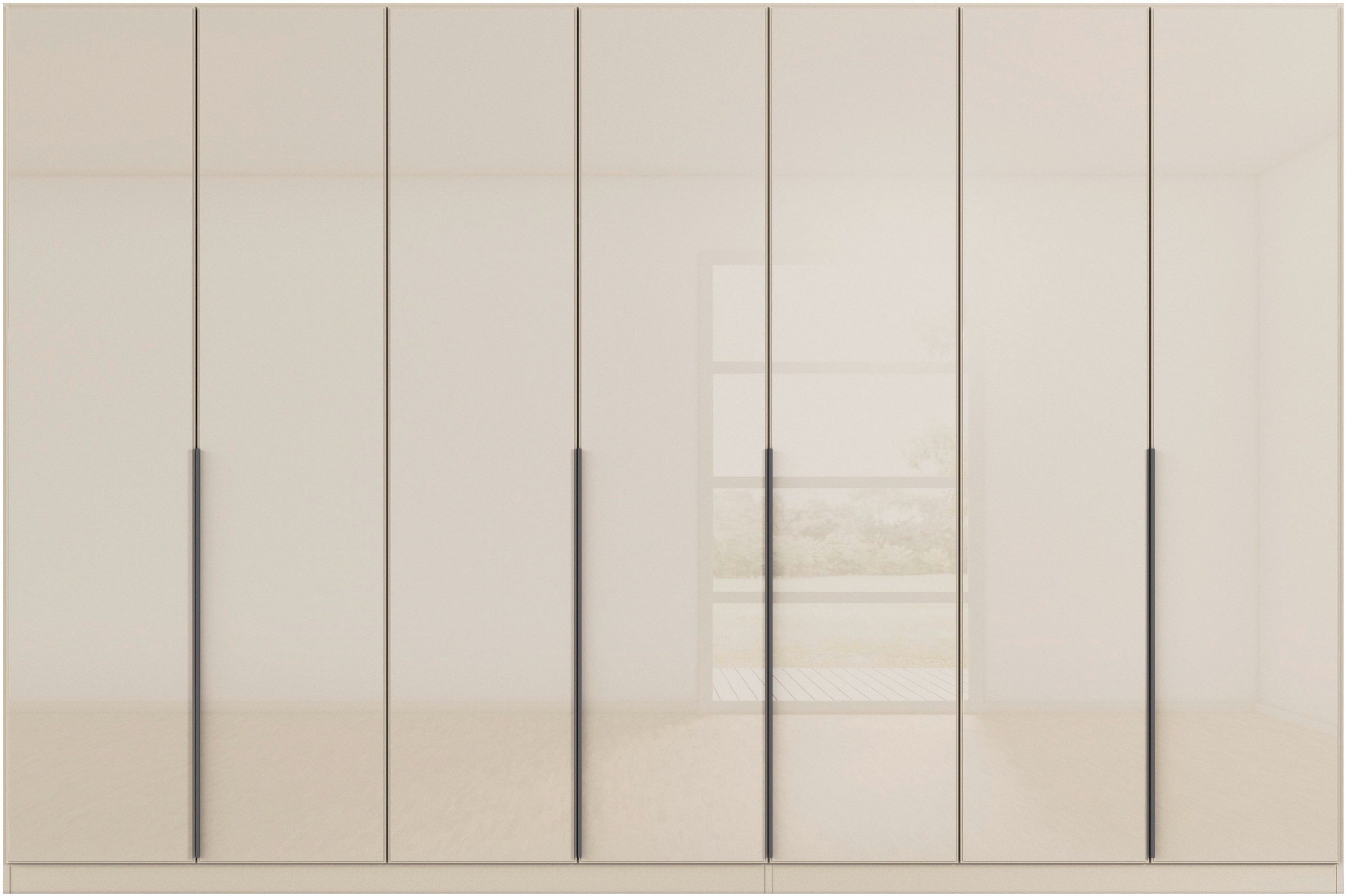 rauch Drehtürenschrank »Kleiderschrank Kleiderschränke Schrank Garderobe AGORDO mit Glasfront«, (in zwei Griff-Farben), durchdachte Innenausstattung, in 6 Breiten und 2 Höhen MADE IN GERMANY