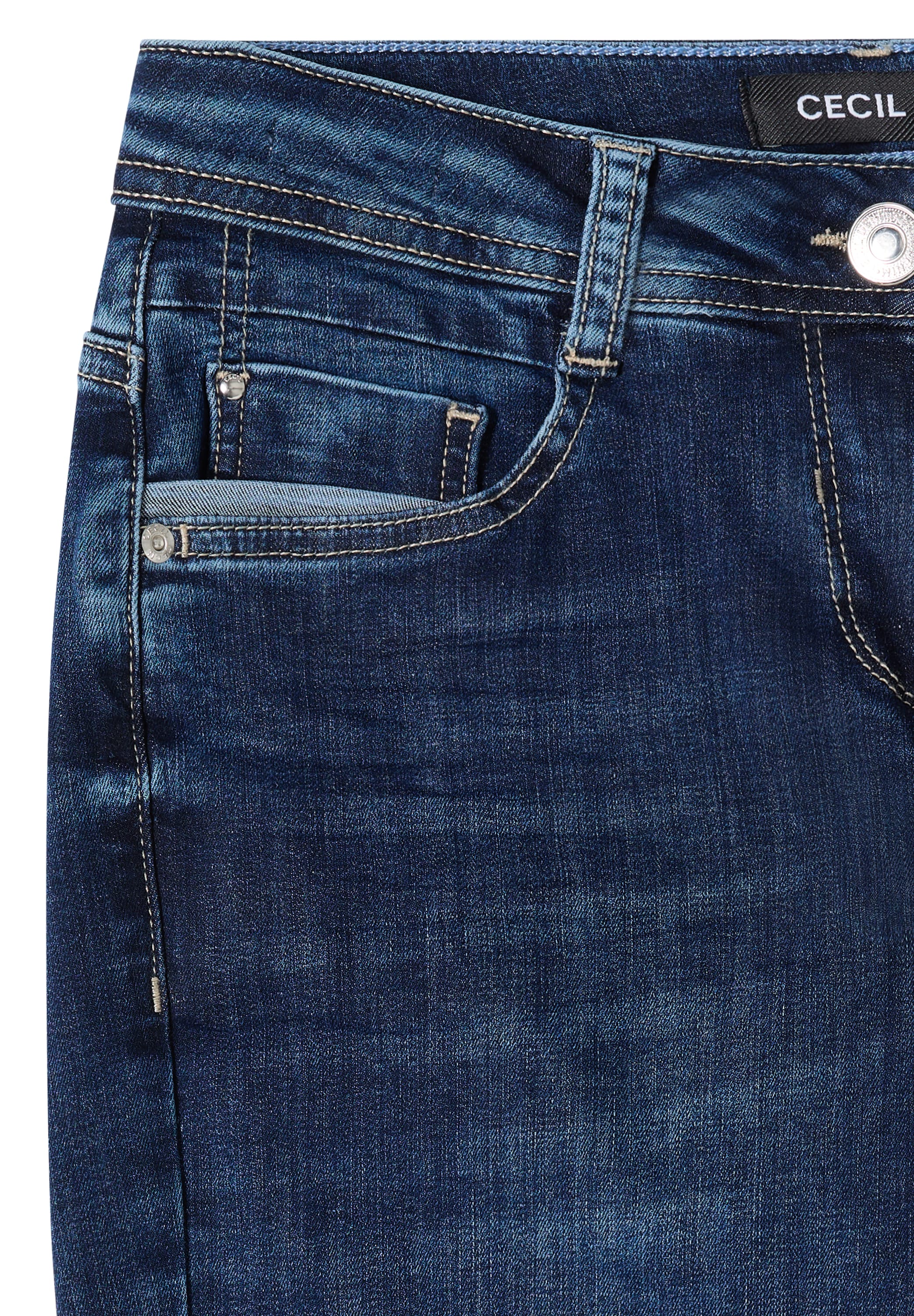 Cecil Slim-fit-Jeans »Style Scarlett« mit Reißverschluss, Stretchanteil, ideal für warme Tage