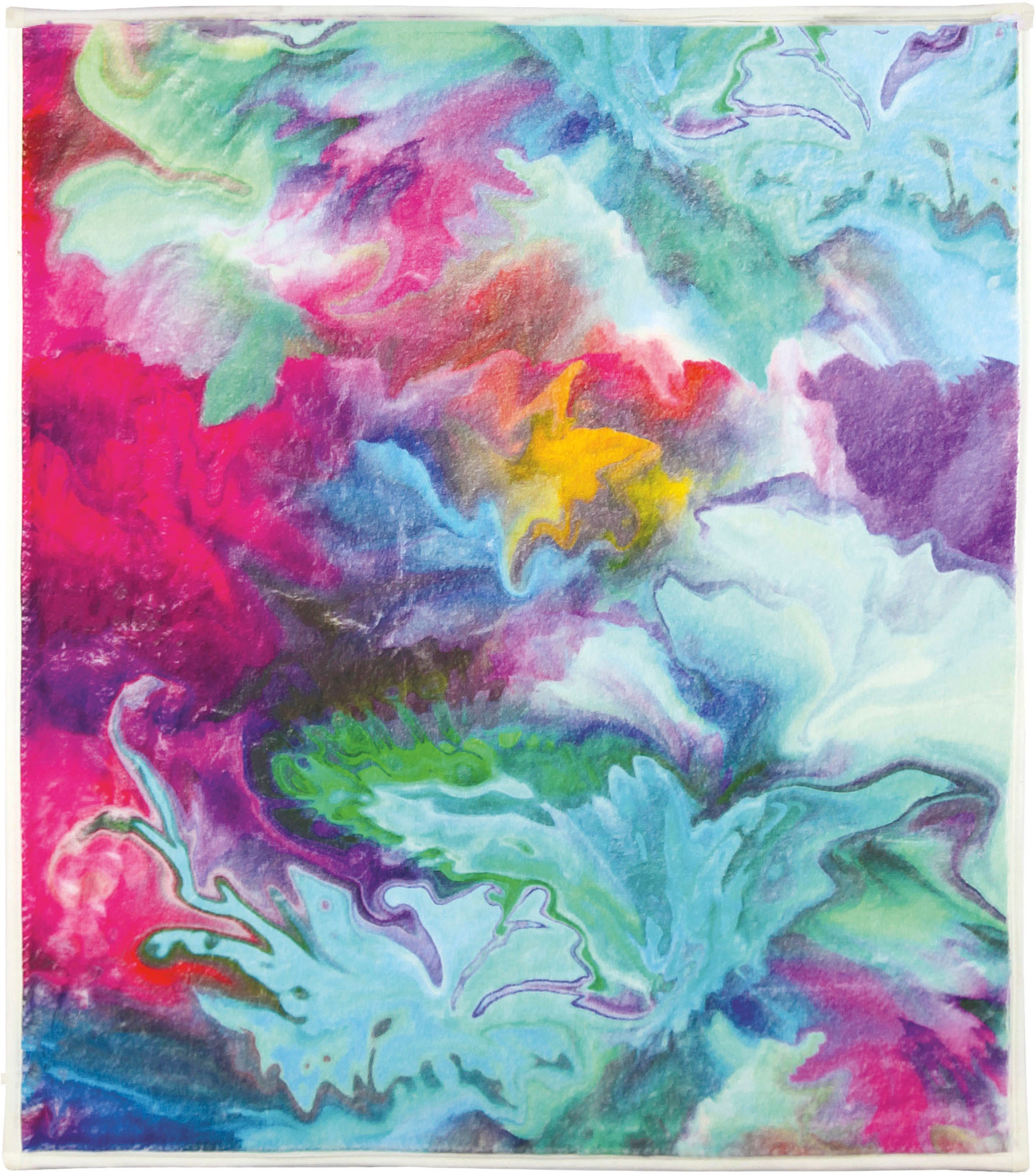 Kleine Wolke Badematte "Fusion, Badvorleger, Badezimmer Teppich" Höhe 5 mm rutschhemmend beschichtet fußbodenheizungsgeeignet Badteppich, bedruckt, modernes Design, kräftige Farben