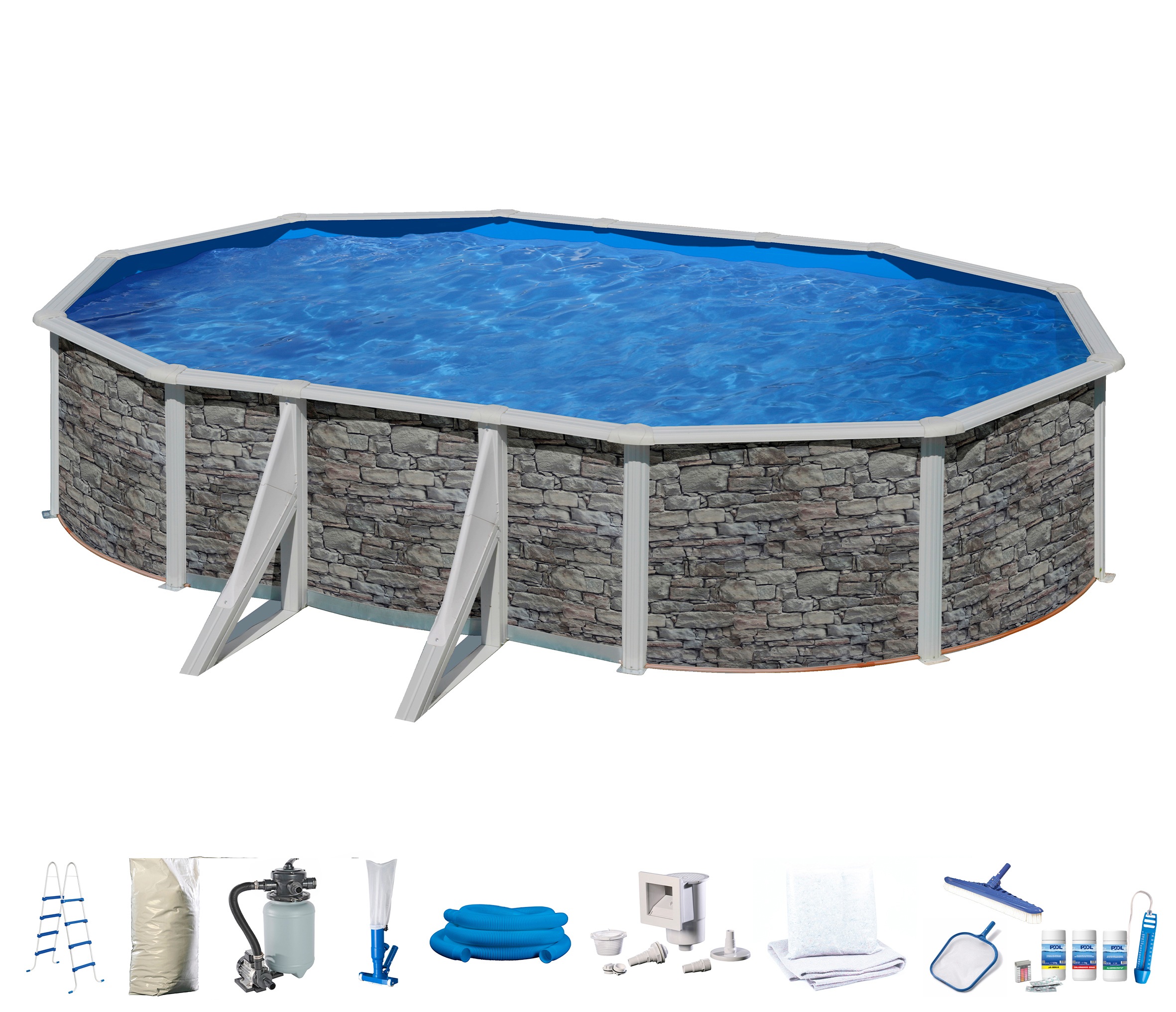 my POOL BWT Ovalpool in moderner Steinoptik, Höhe 120 cm, verschiedene Größ günstig online kaufen
