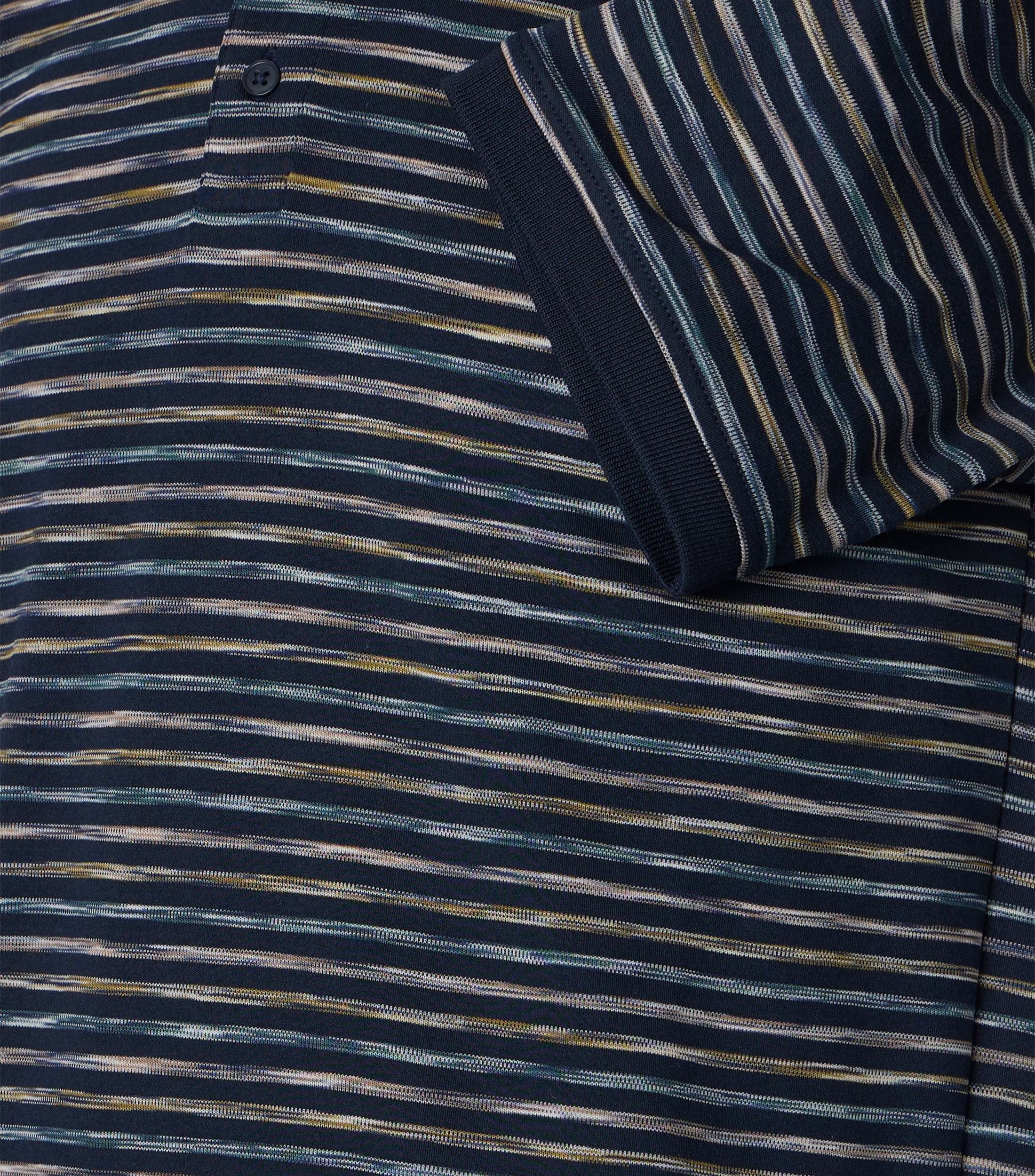 Poloshirt CASAMODA "CASAMODA Polo-Shirt gestreift", Herren, Gr. L, dunkelblau, 80% Baumwolle, 20% Polyester, Shirts 2
