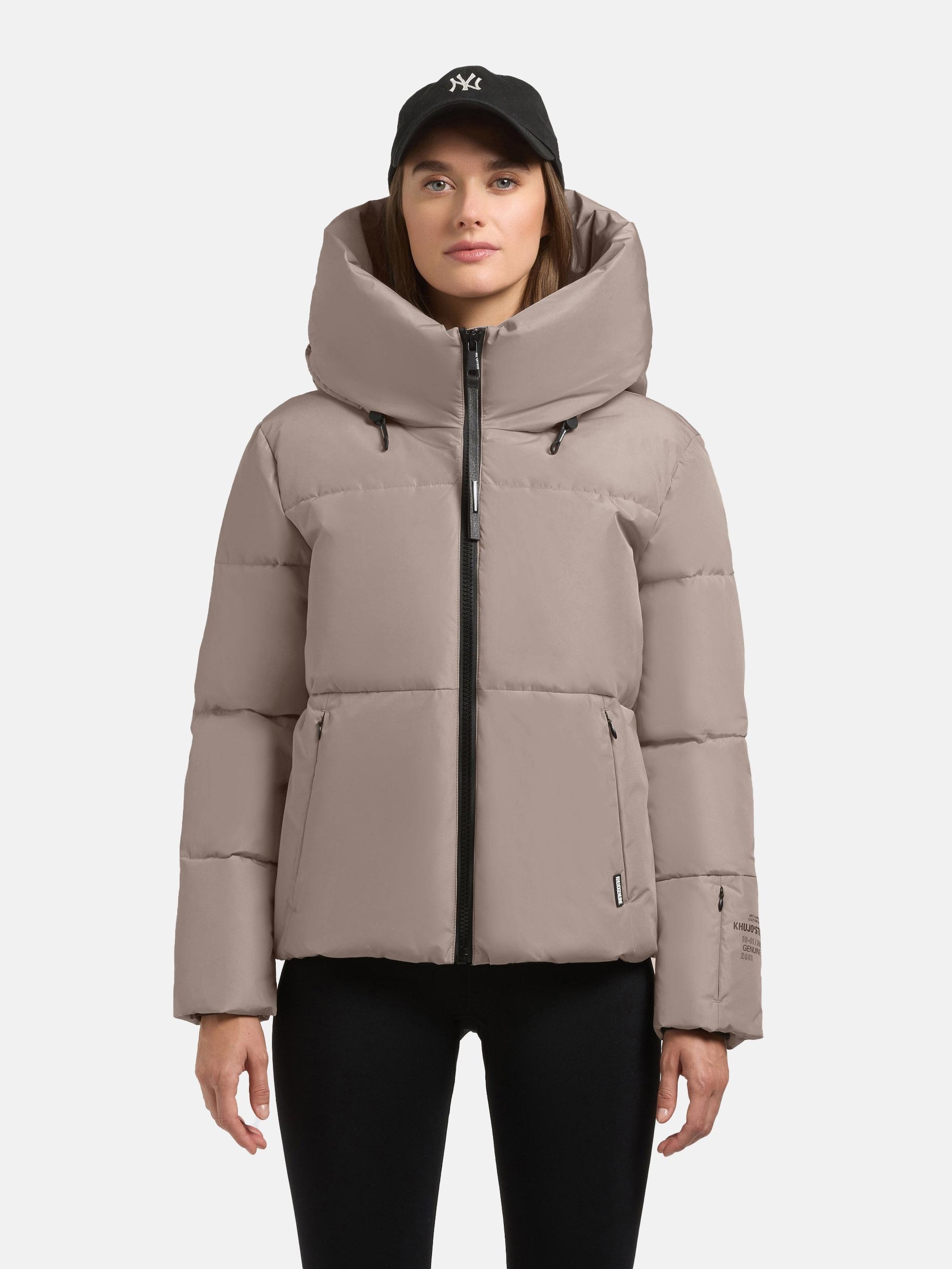 khujo Steppjacke "Audrey Matt" mit Kapuze Warme Winterjacke mit verstellbarer Kapuze