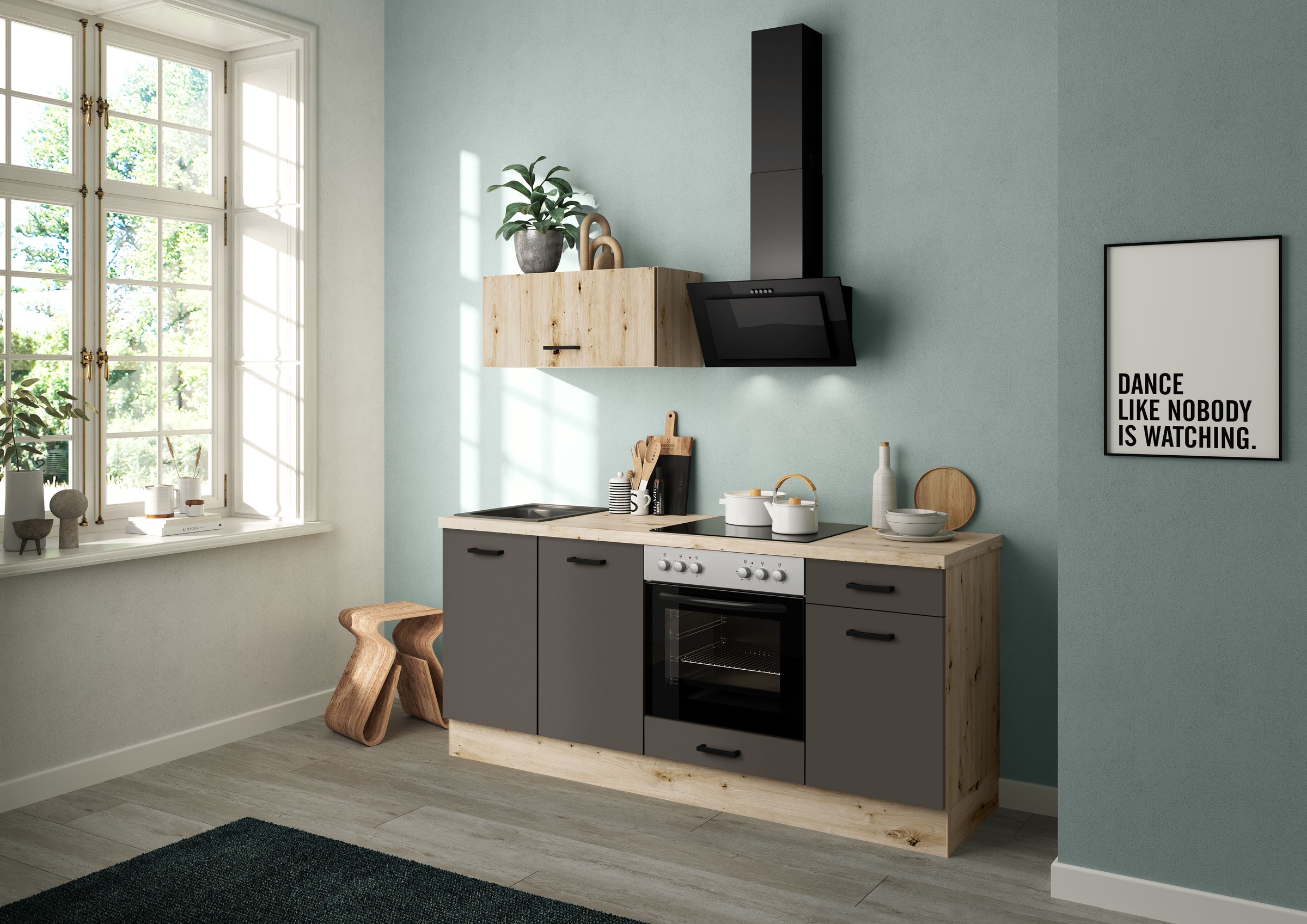 IMPULS KÜCHEN Küchenzeile ""Lissabon", Ausrichtung wählbar, Schubkästen mit günstig online kaufen