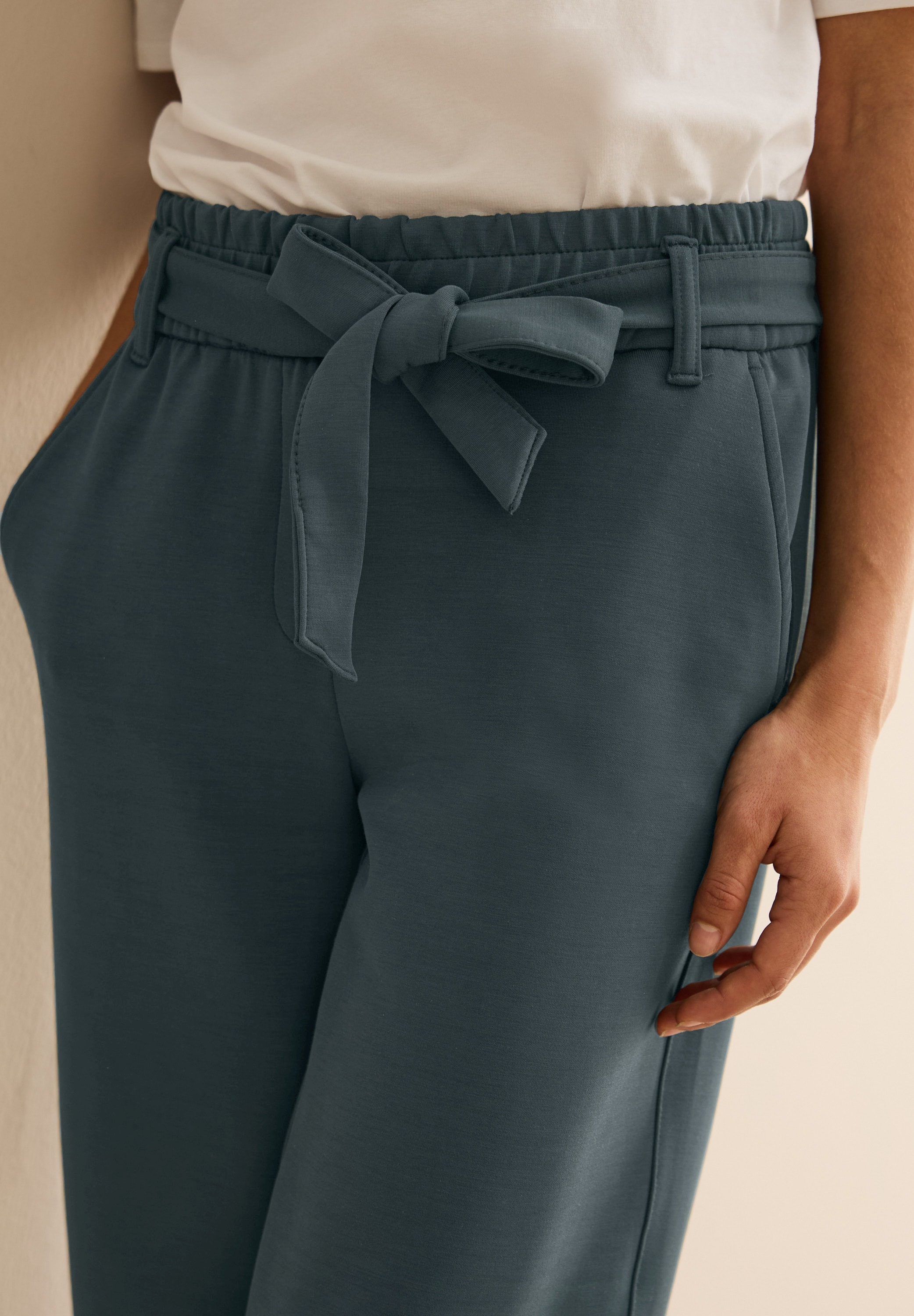 Cecil Stoffhose »Style Neele«, mit Bindegürtel und elastischem Bund