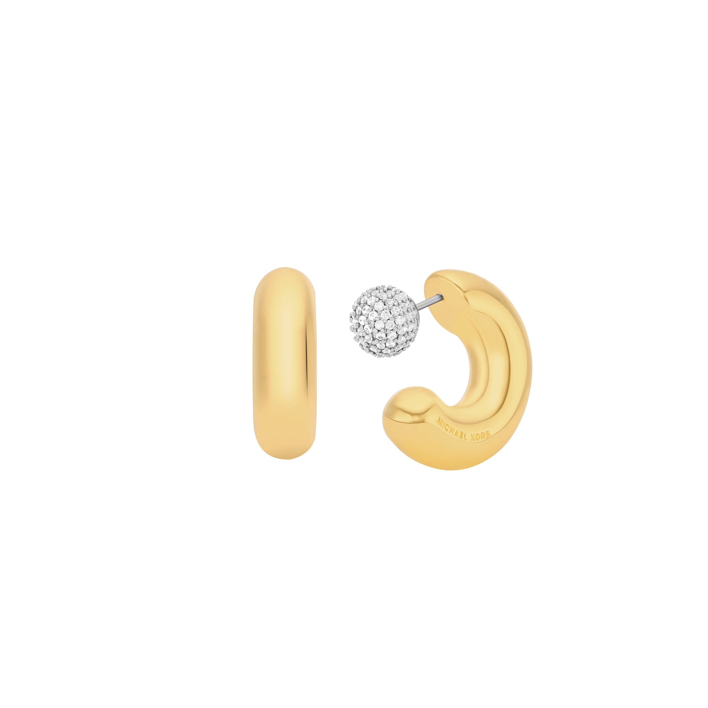 MICHAEL KORS Paar Creolen »Schmuck Geschenk Metall Ohrringe PREMIUM«, mit Zirkonia (synth.)