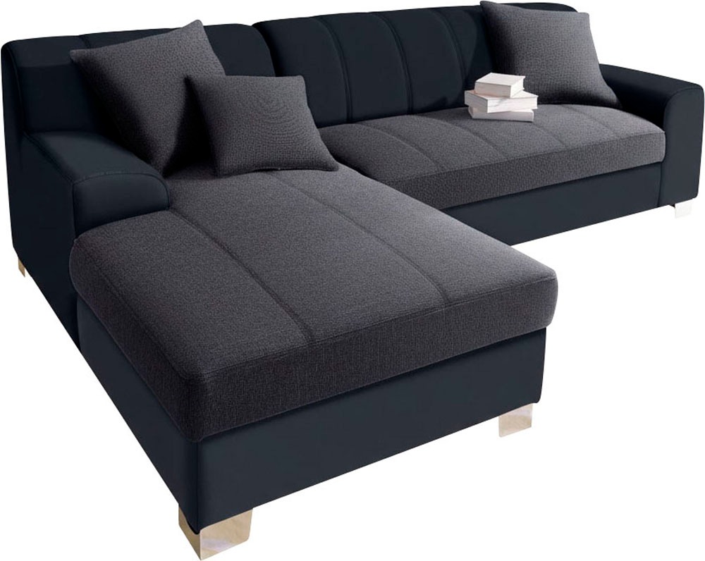 DOMO collection Ecksofa "Turah incl. Zierkissen, moderne Steppung, auch in günstig online kaufen