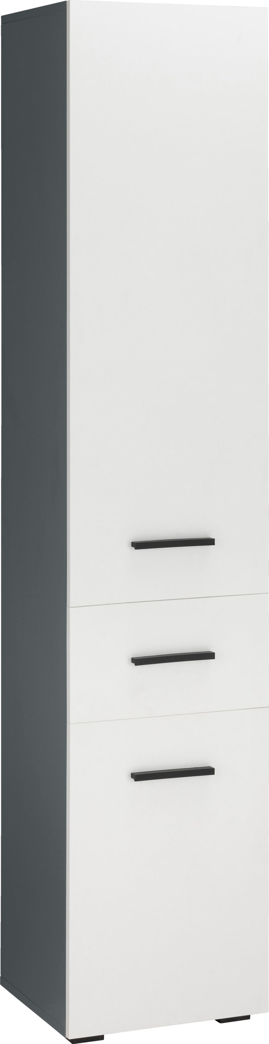 welltime Hochschrank "Skara" 3 verstellbaren Einlegeböden hinter den Türen, Breite 38cm, Höhe 180cm