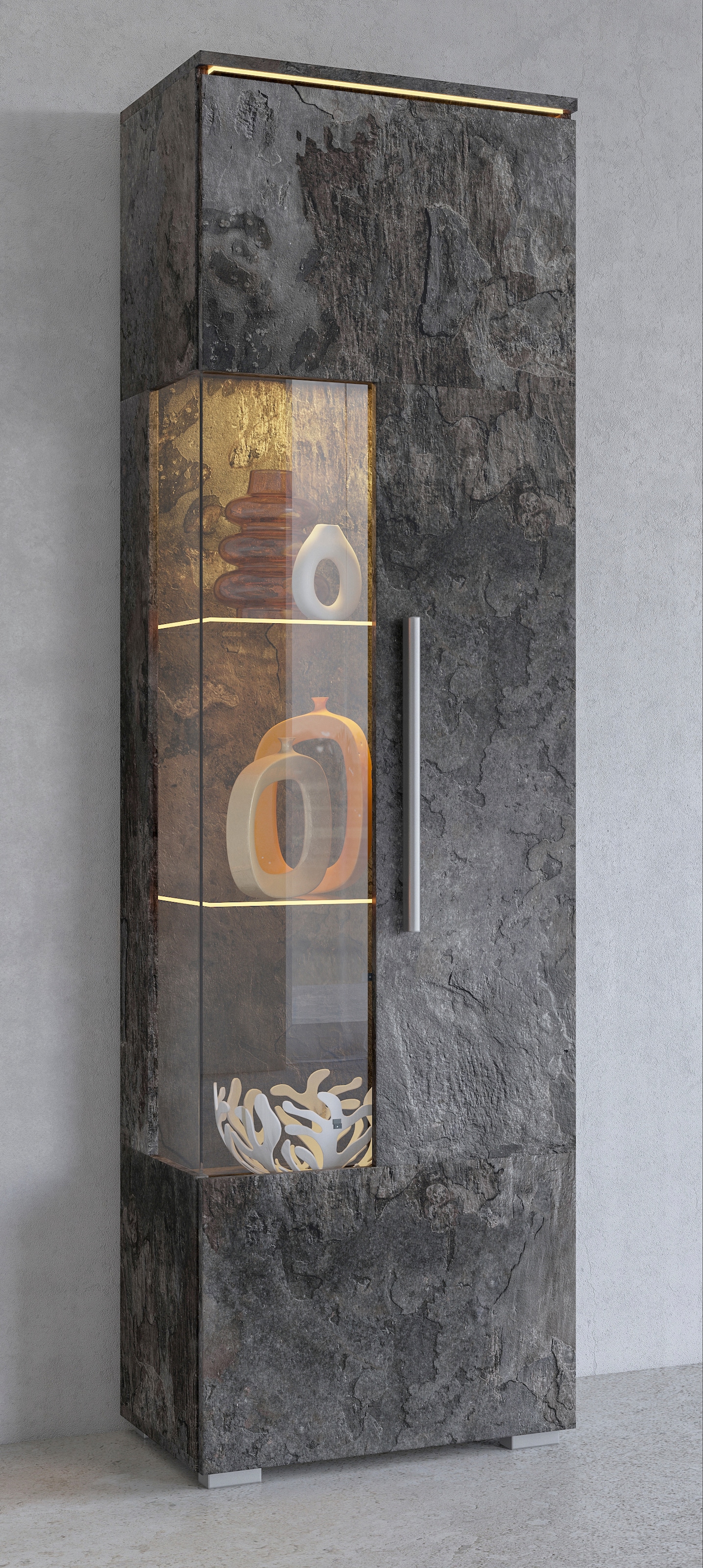 OTTO home Vitrine "India,Höhe 160cm stilvolle Glasvitrine mit verstellbare günstig online kaufen