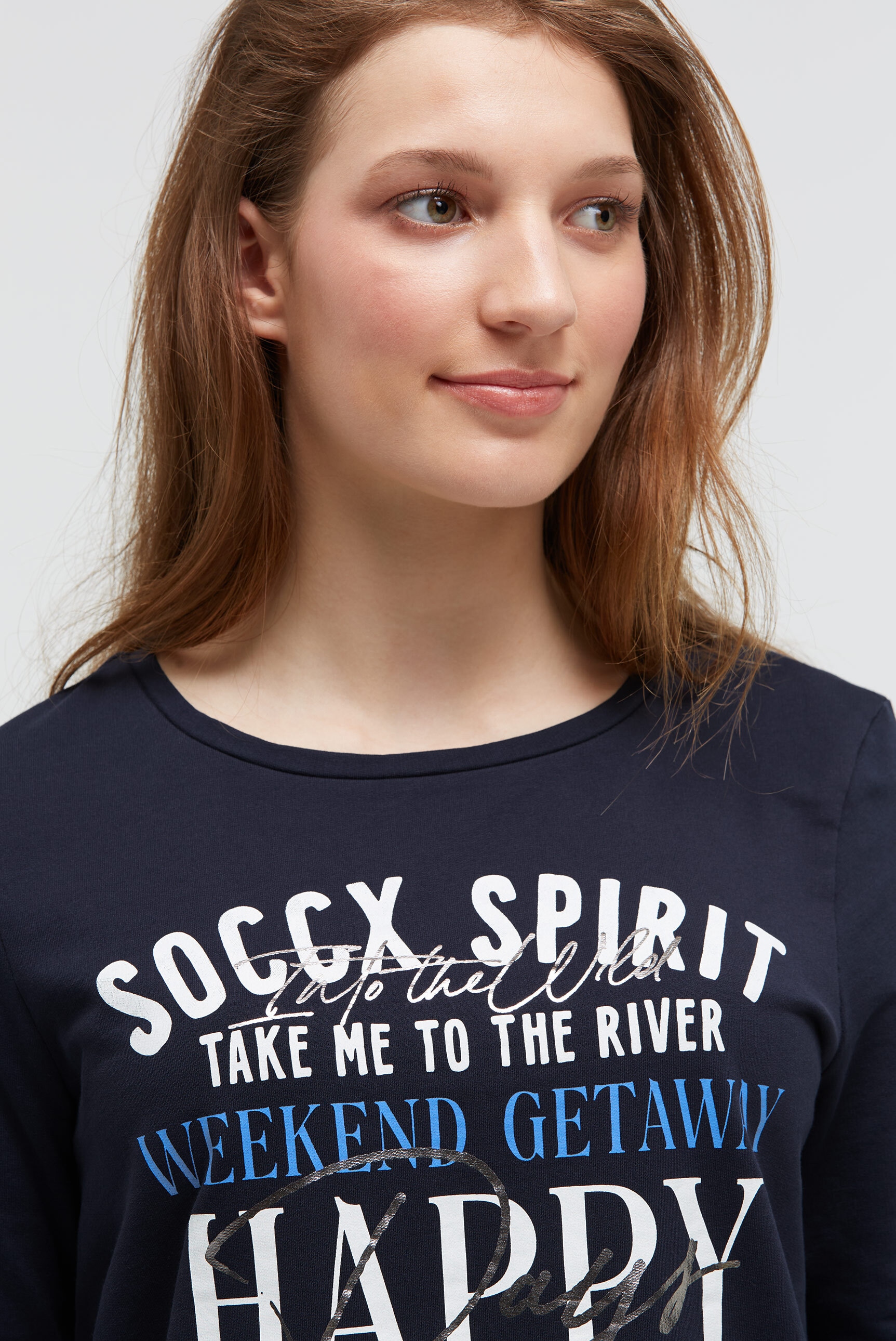 SOCCX Sweater , mit Bindeband im Saum
