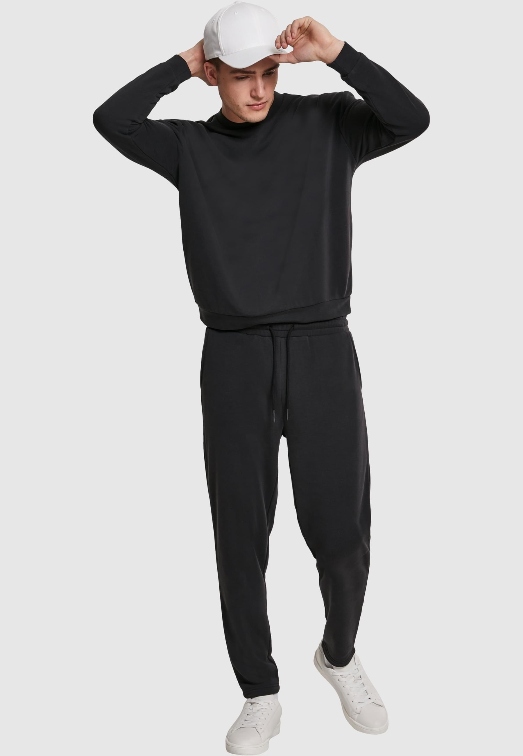 URBAN CLASSICS Rundhalspullover »Urban Classics Herren Modal Terry Crew«, (1 tlg.)