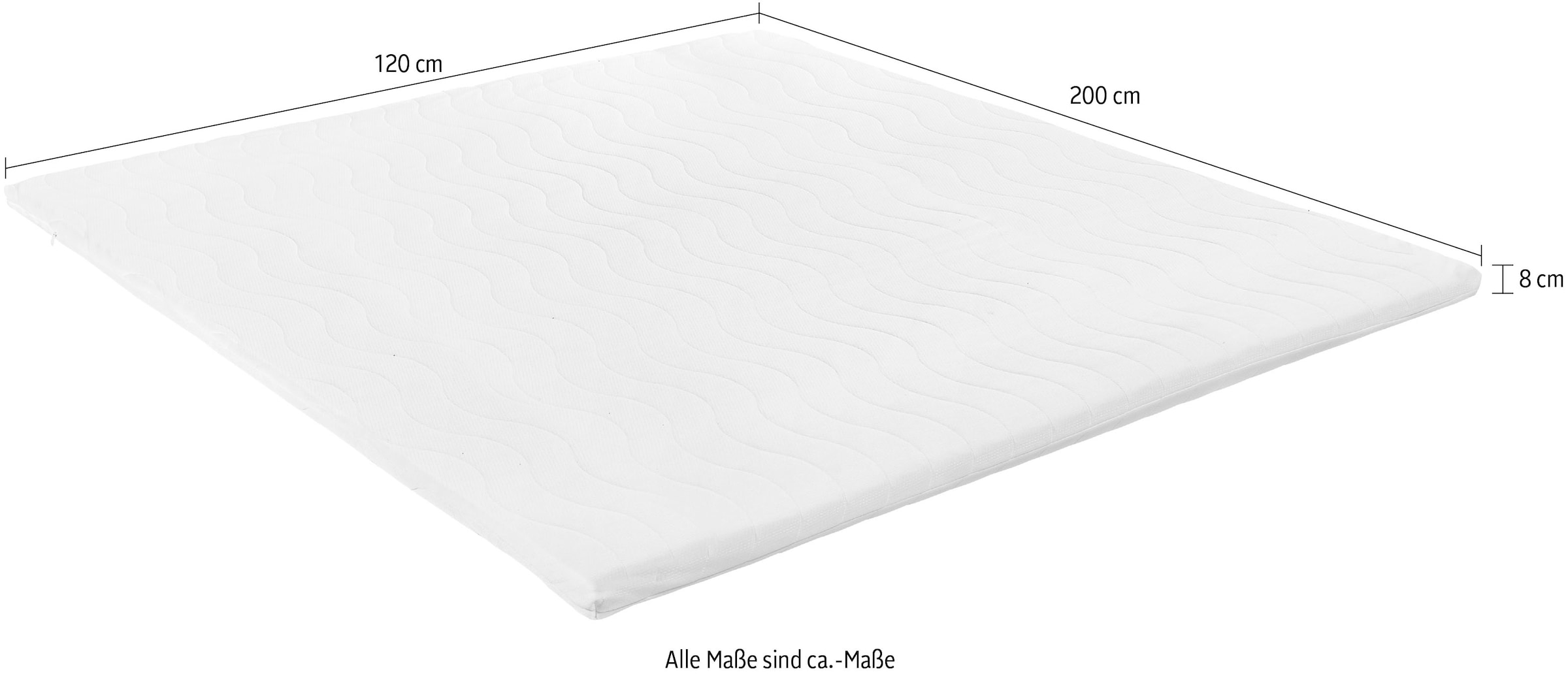 set one by Musterring Topper »Fairfield«, (1 St.), mit Viscoschaumfüllung, Bezug waschbar, Höhe 8 cm